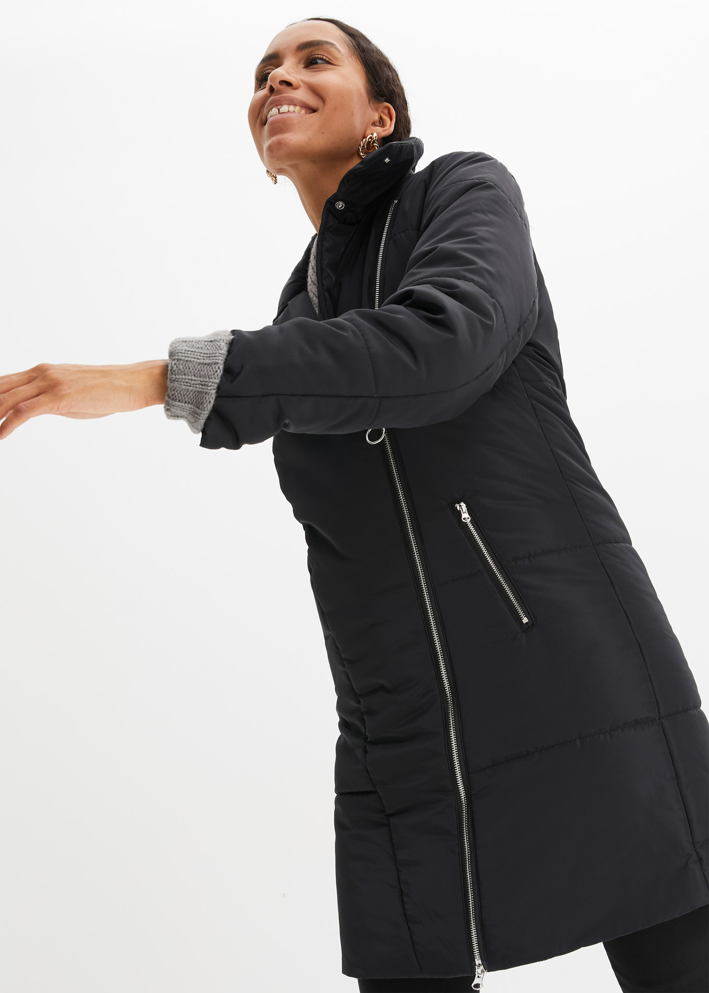 Płaszcz pikowany z poliestru z recyklingu