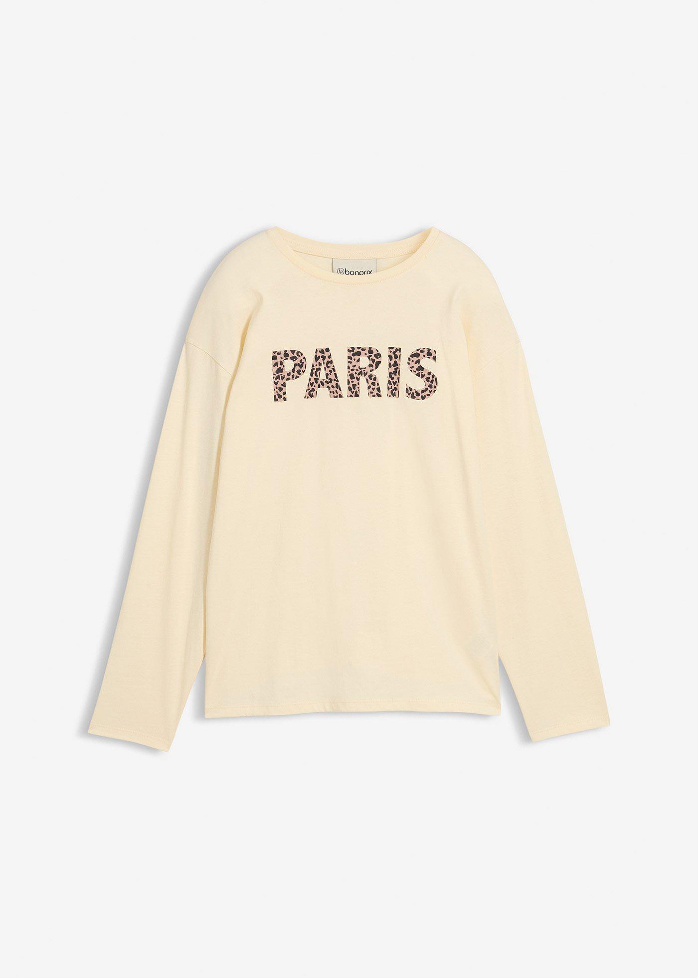 Koszulka z długim rękawem z czystej bawełny organicznej