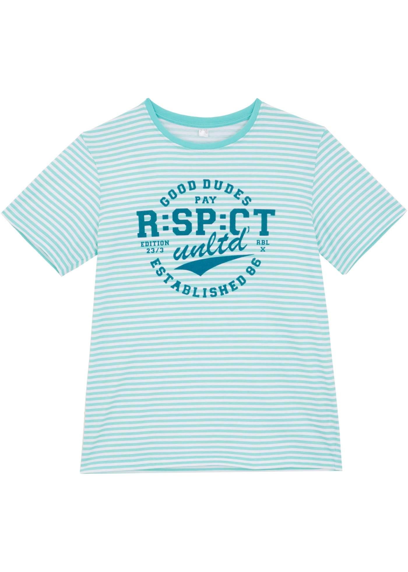 T-shirt chłopięcy w paski, Slim Fit