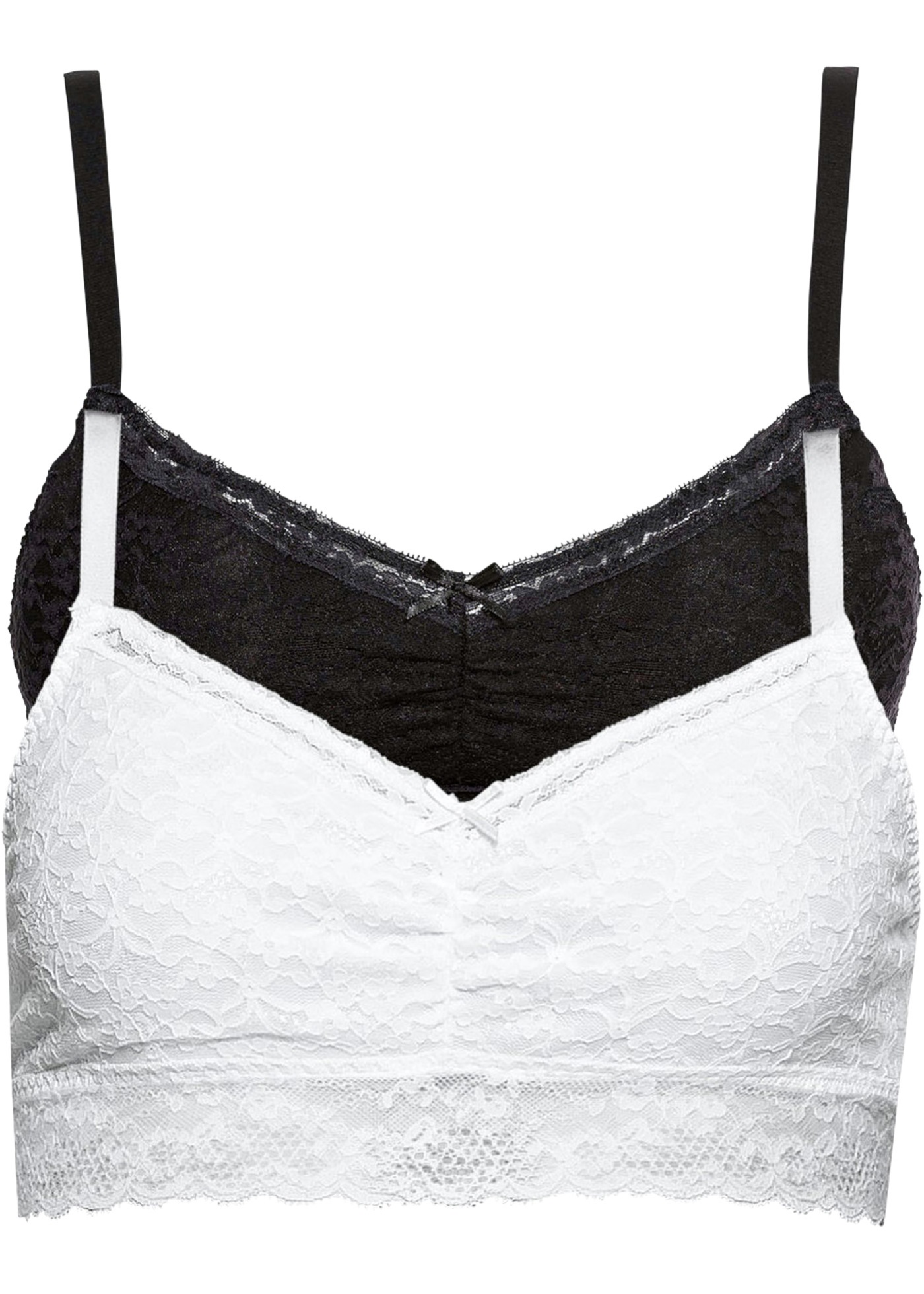 Biustonosz bustier z delikatną koronką (2 szt.)