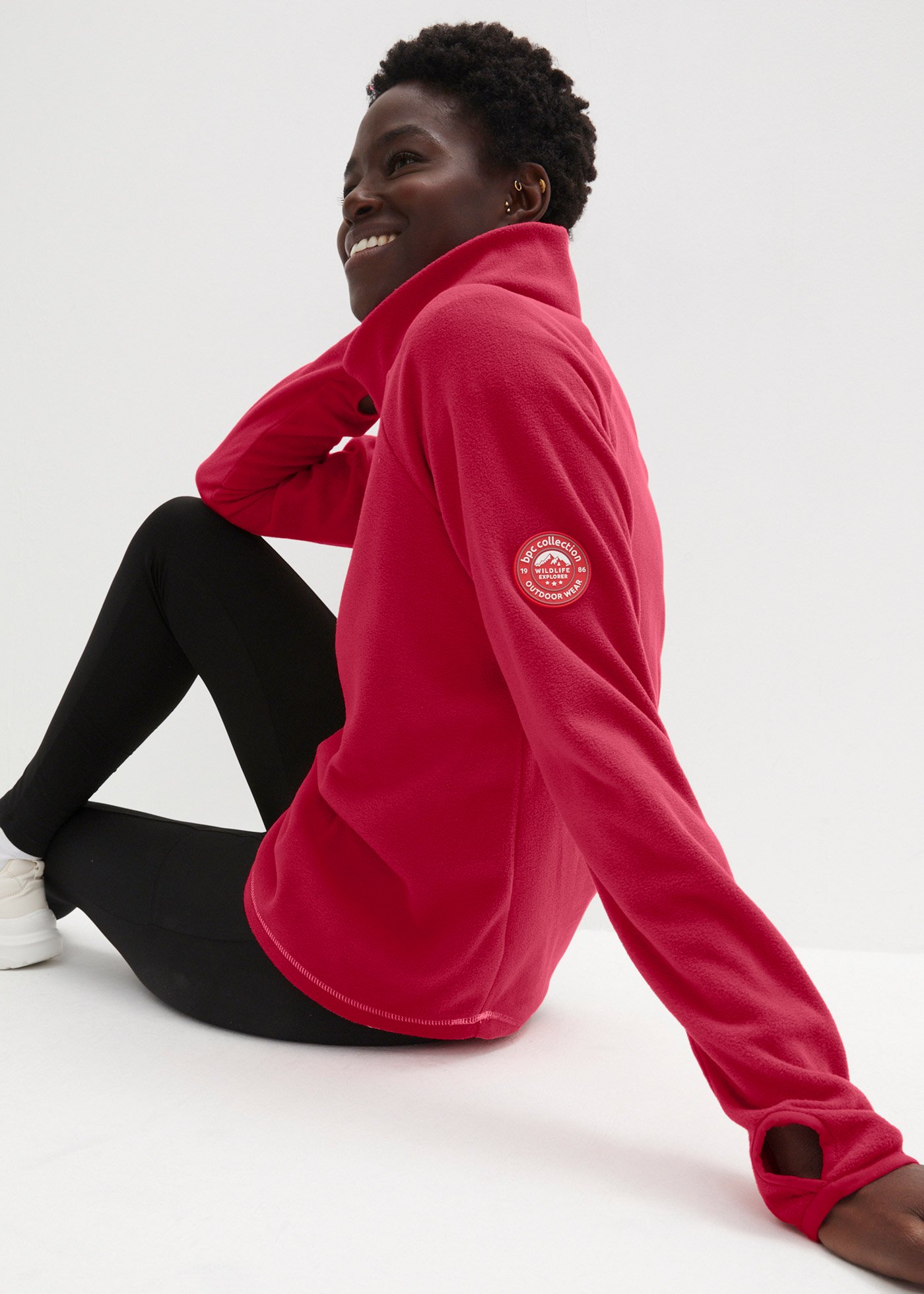 Bluza z polaru z rękawami z otworem na kciuki