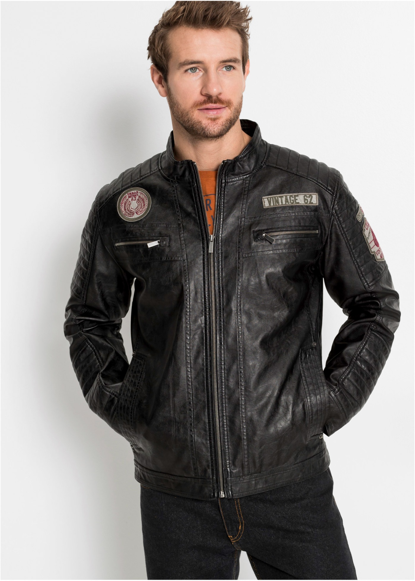 Kurtka ze sztucznej skóry