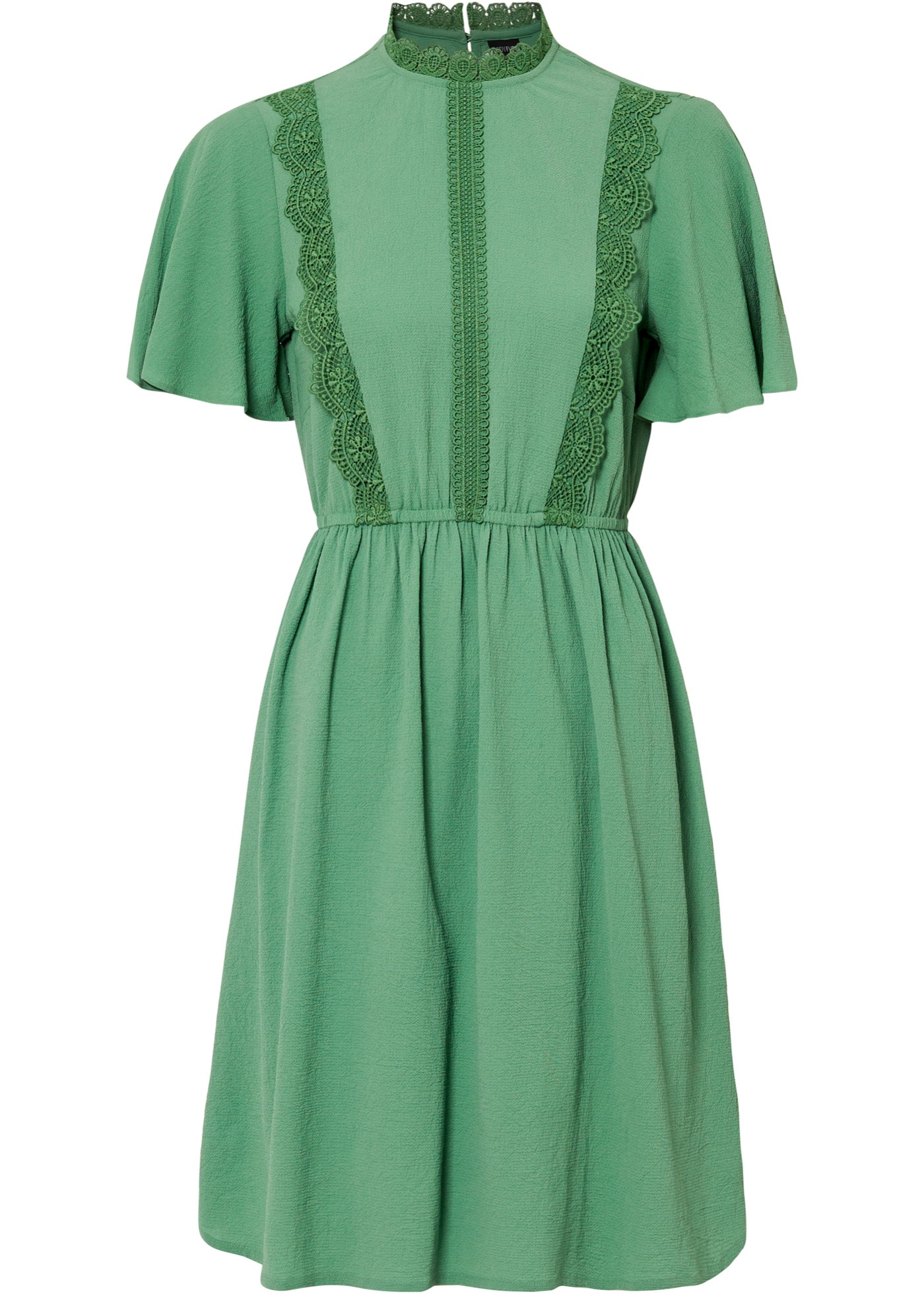 Sukienka z koronką, z poliestru z recyklingu