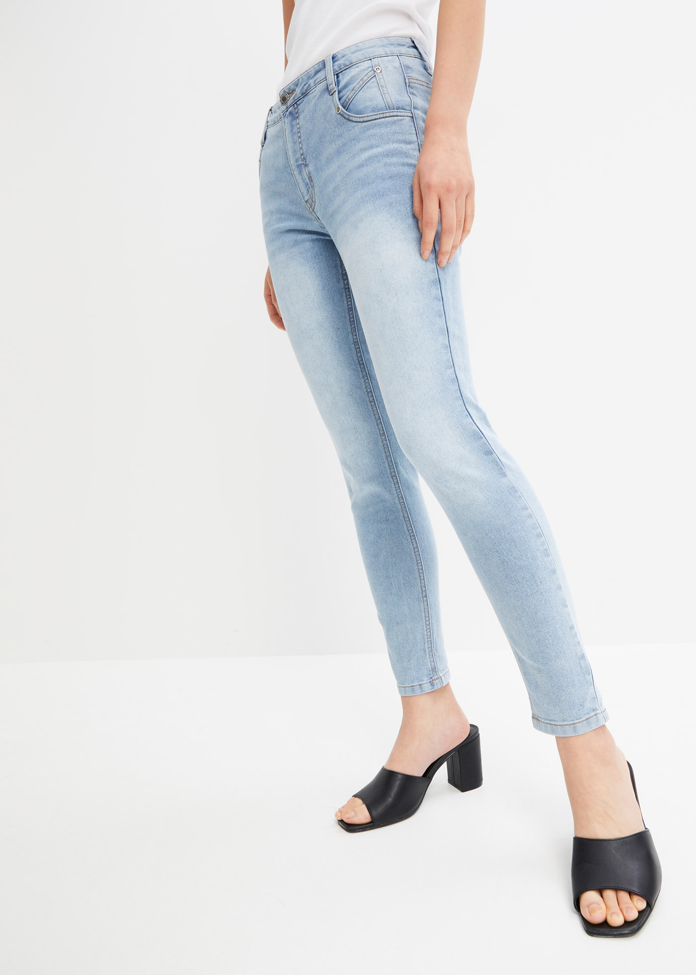 Dżinsy Skinny, mid waist, cropped