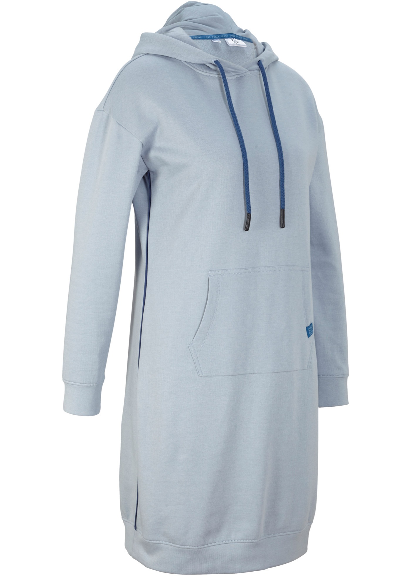 Sukienka dresowa z kapturem, długi rękaw