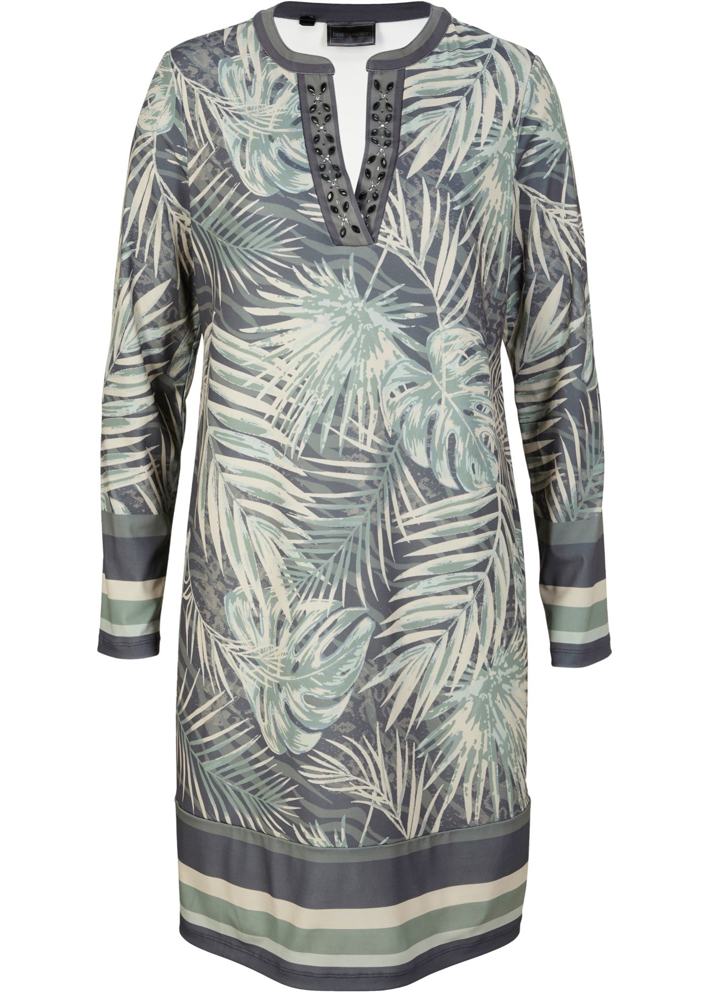 Sukienka z dżerseju z aplikacją ze sztrasów