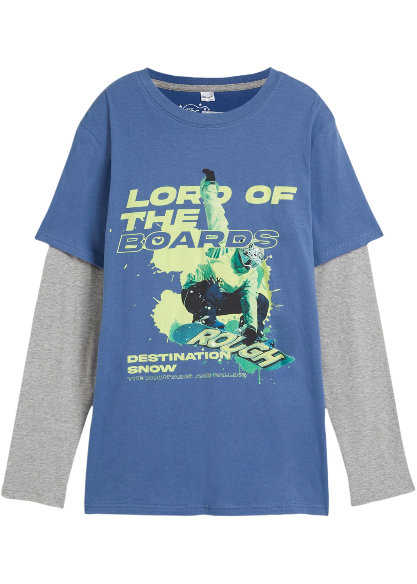 Shirt chłopięcy z efektem dwuwarstwowego, z nadrukiem