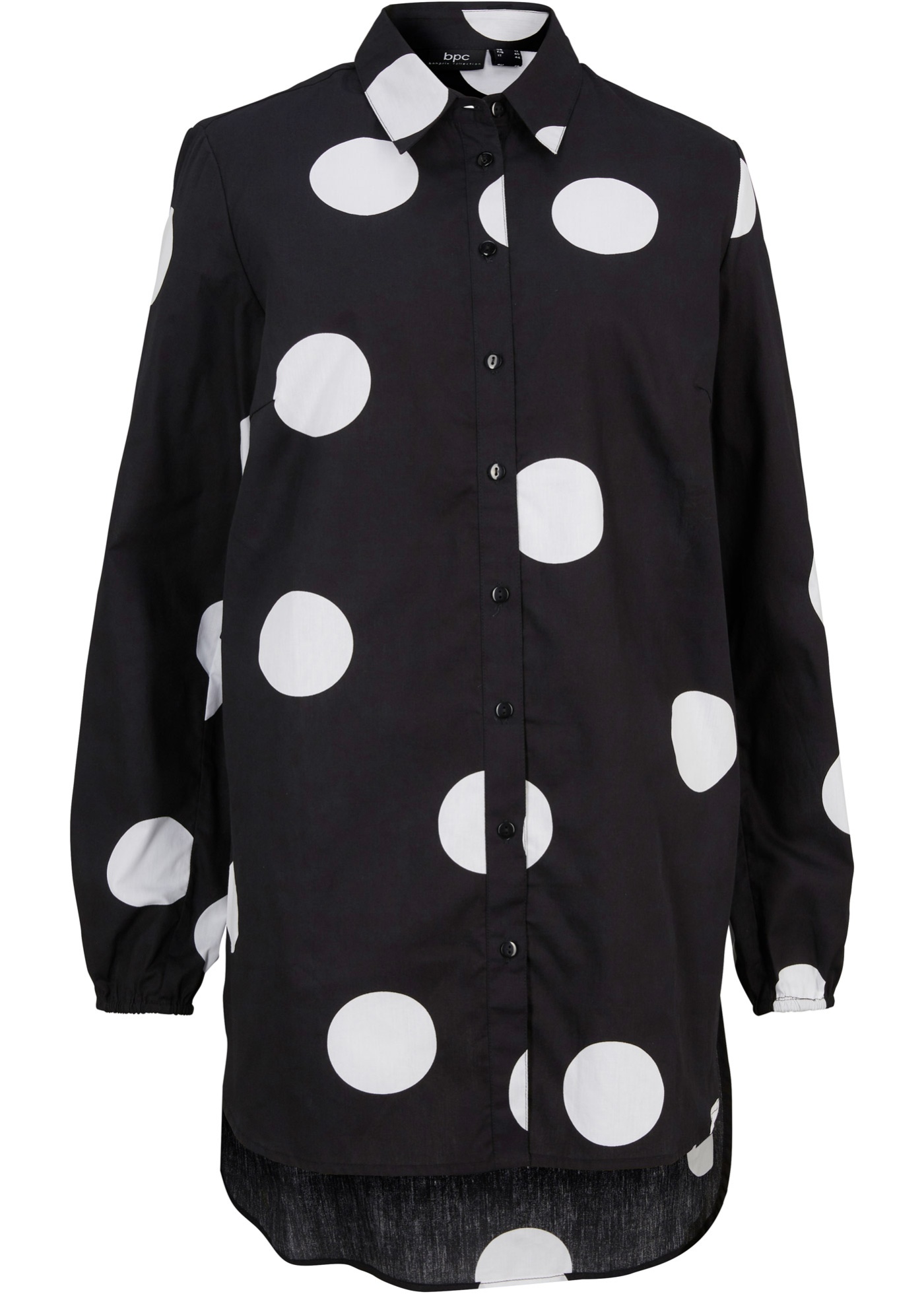 Długa bluzka bawełniana z rozcięciami po bokach, długi rękaw