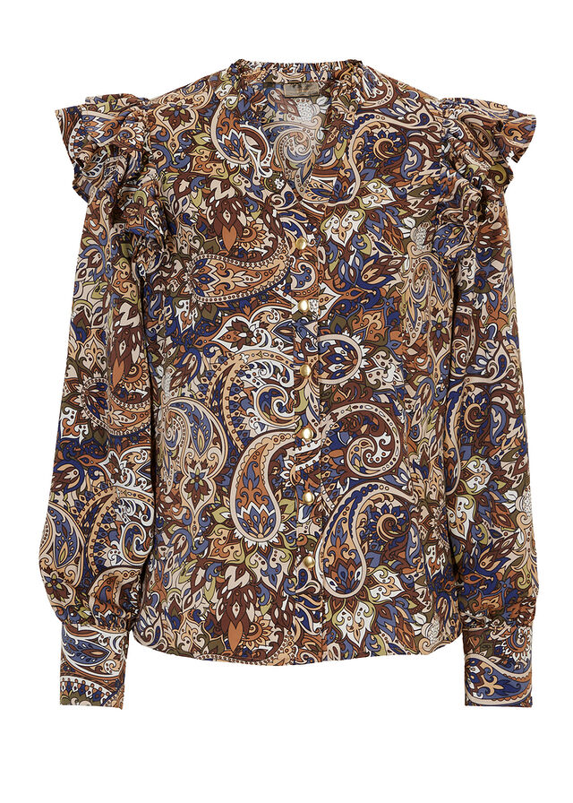 Bluzka satynowa z falbanami