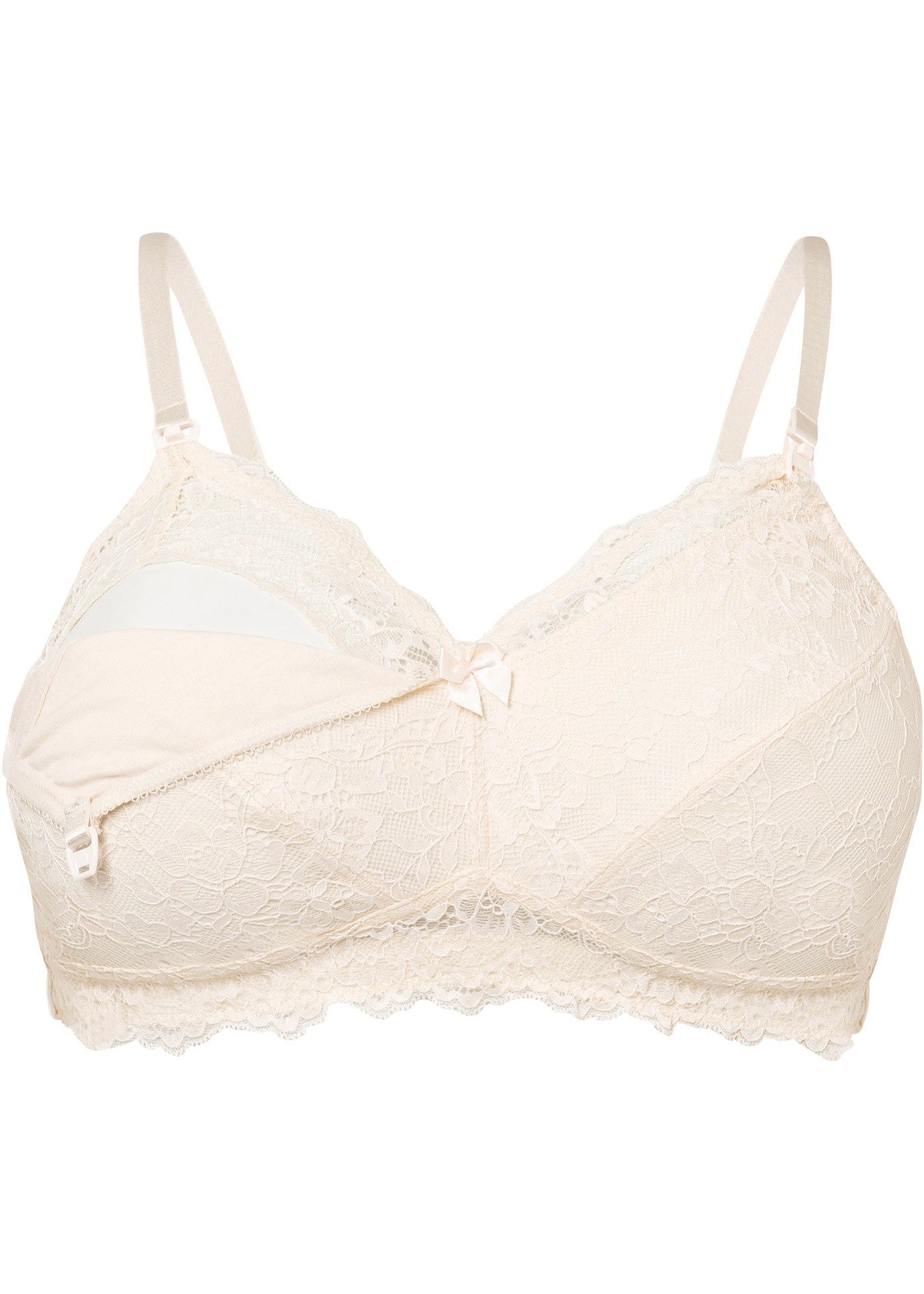 Biustonosz do karmienia piersią, bez fiszbinów, z koronki z recyklingu