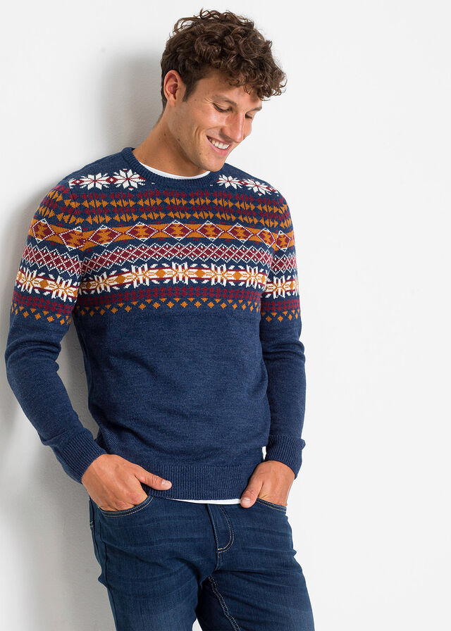 Sweter w norweski wzór