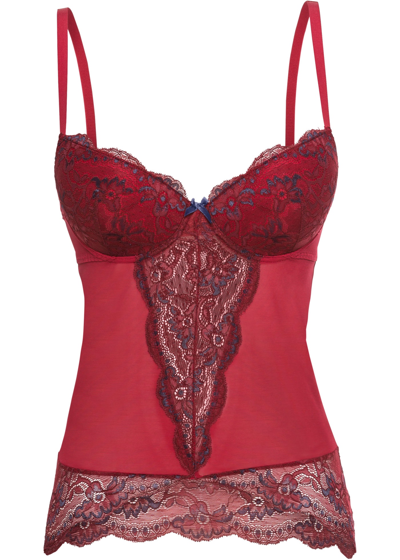 Top z biustonoszem na fiszbinach