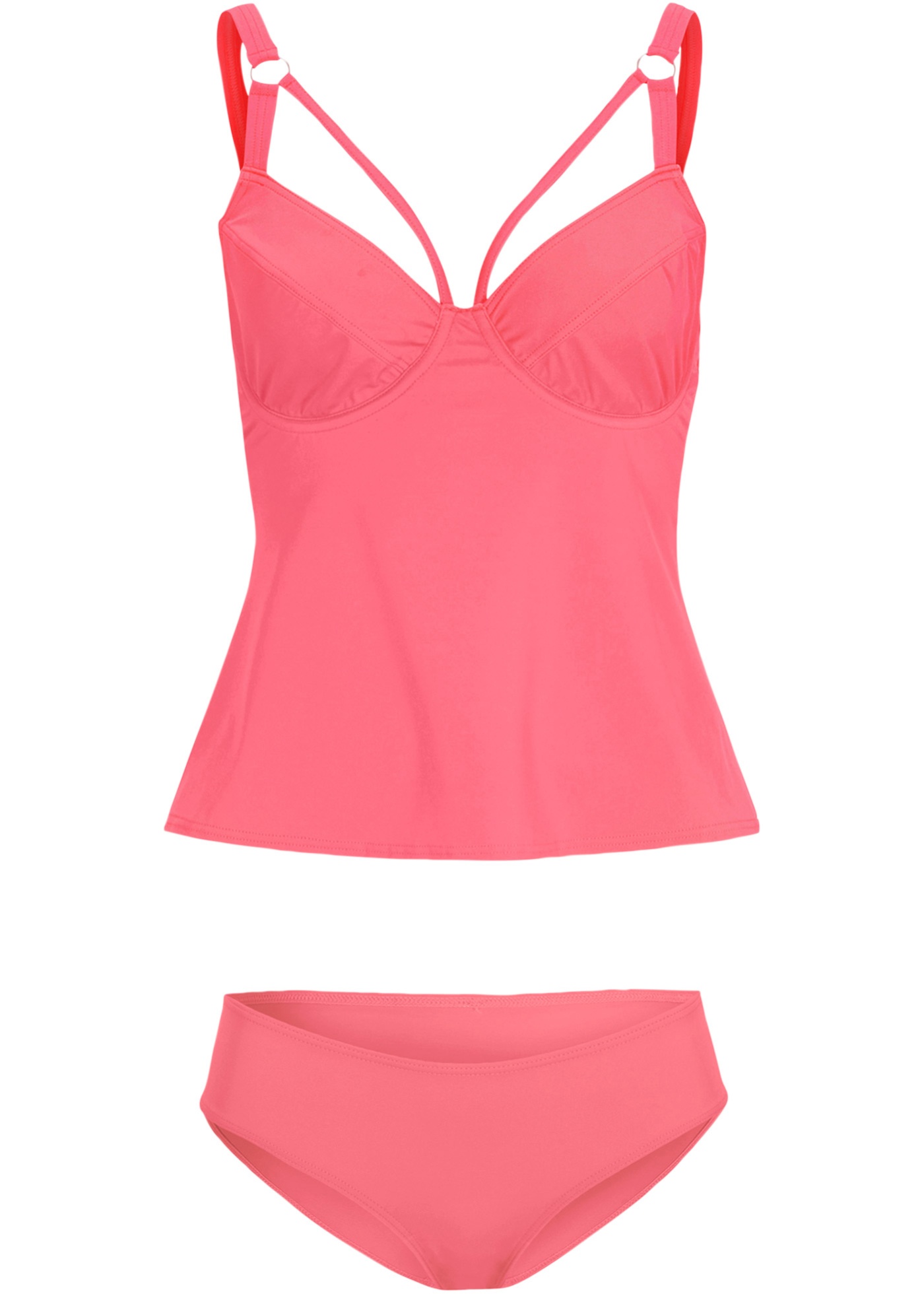 Tankini na fiszbinach (2 części), z poliamidu z recyklingu