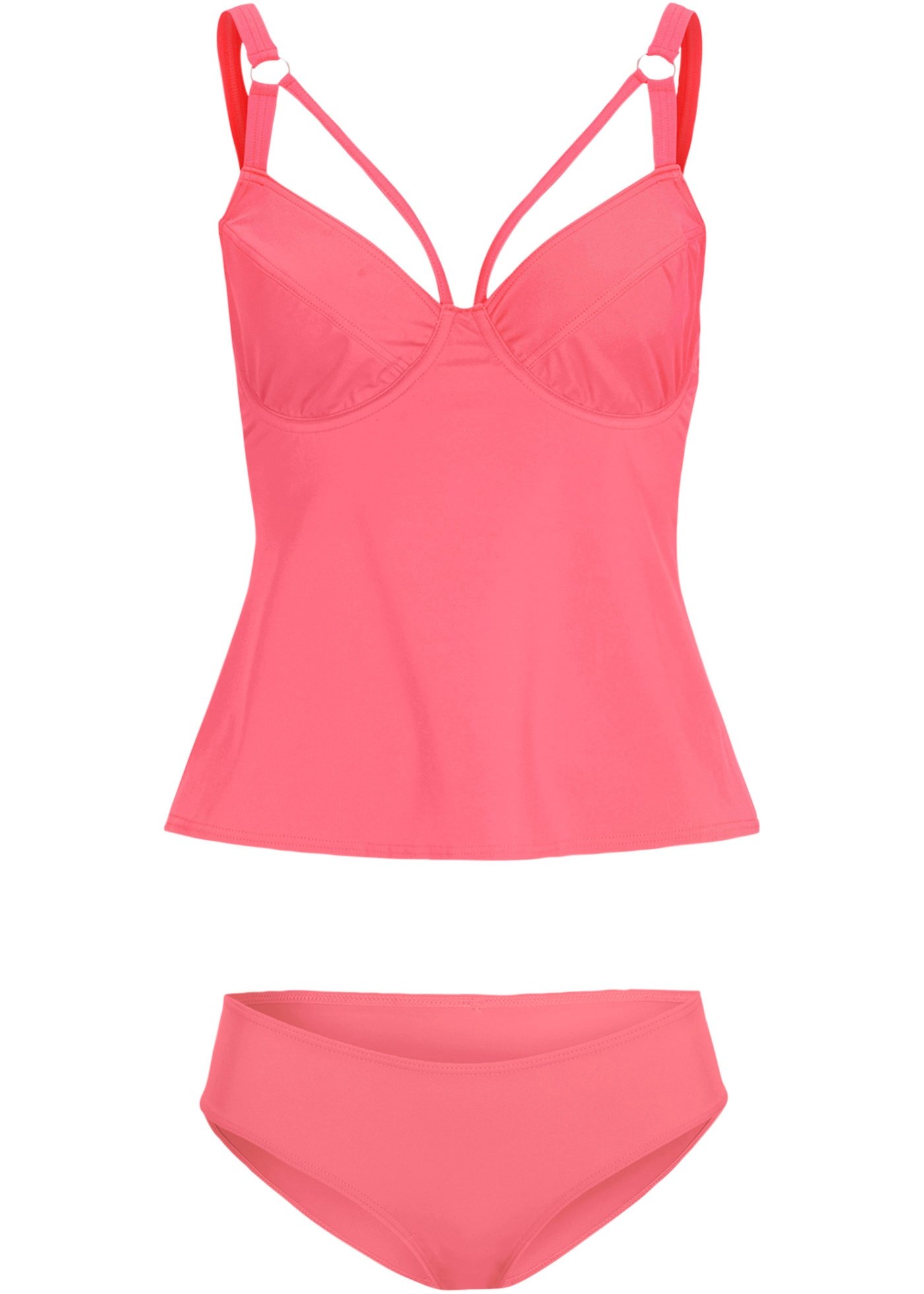 Tankini na fiszbinach (2 części), z poliamidu z recyklingu