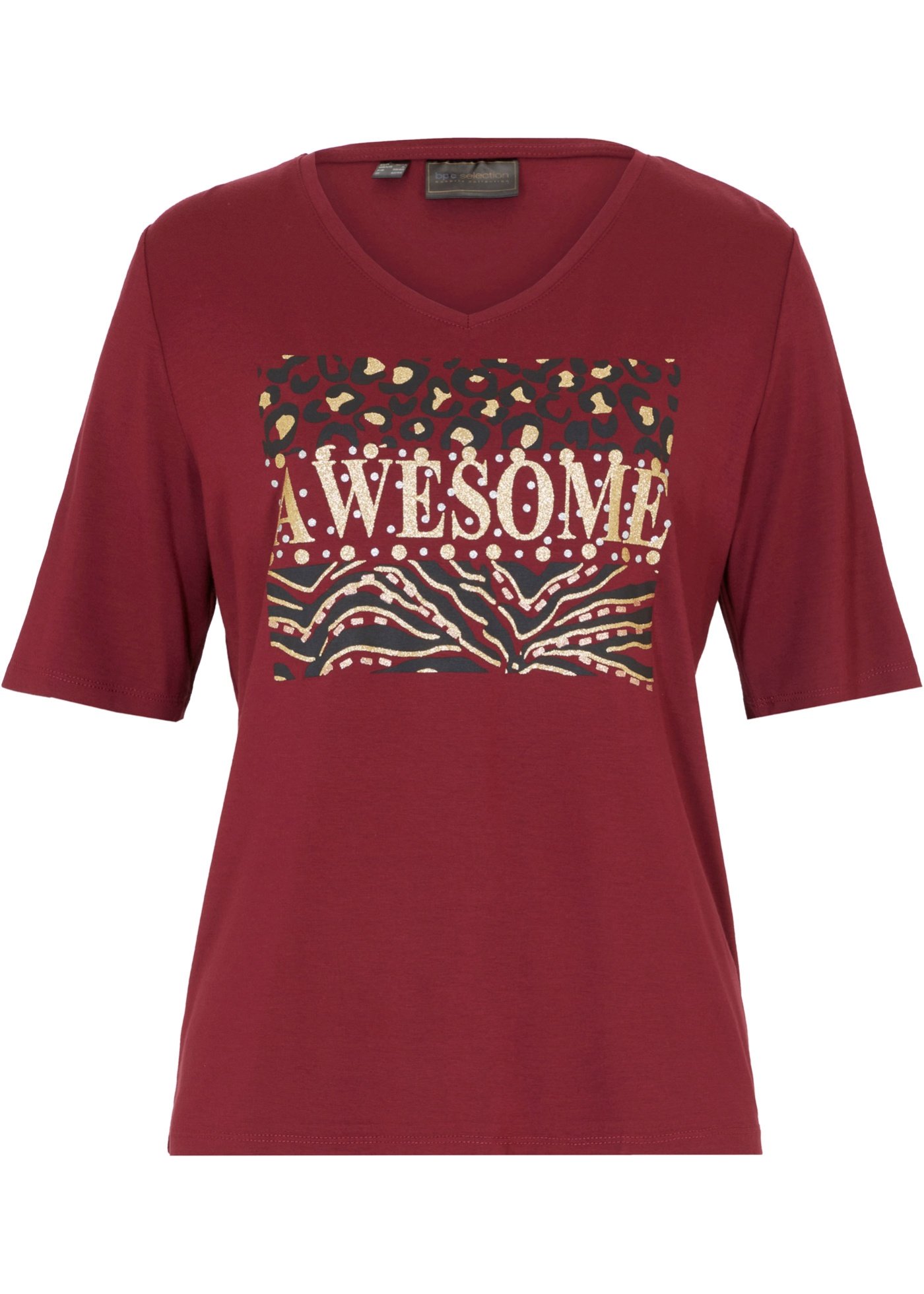 T-shirt z połyskującym nadrukiem