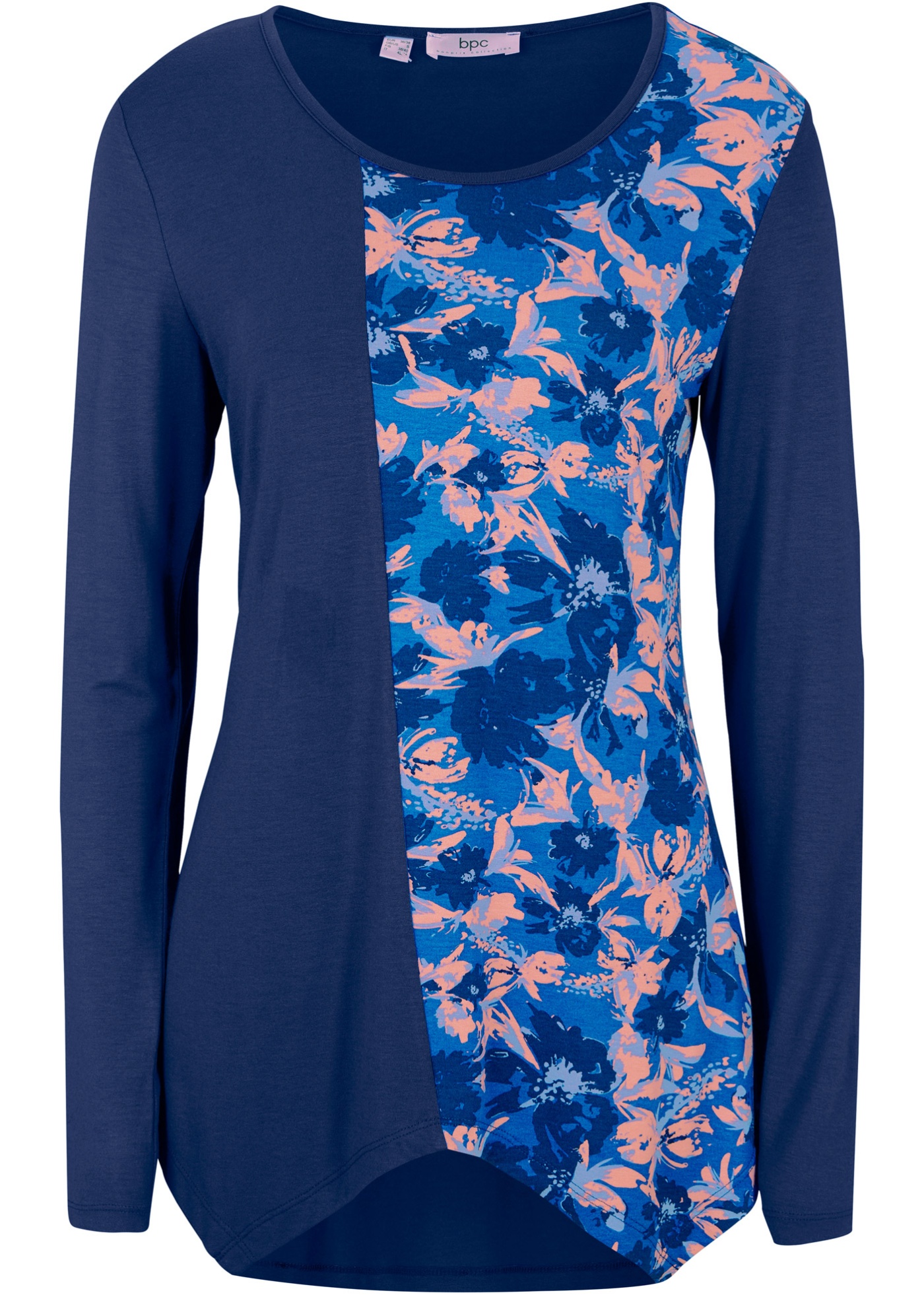 Shirt z długim rękawem i dłuższymi bokami