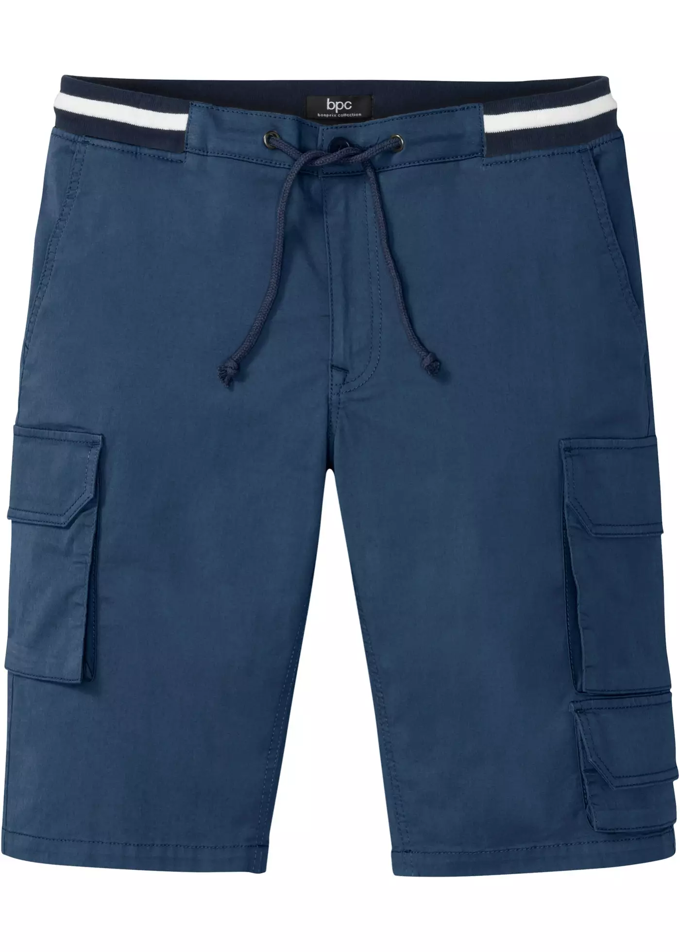 Bermudy bojówki ze stretchem i wygodnym paskiem, Regular Fit