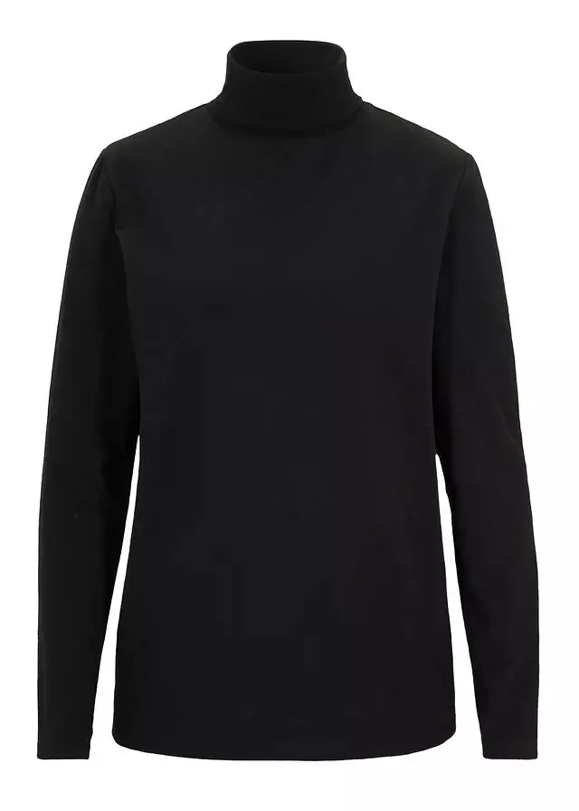 Shirt Essential z długim rękawem i golfem, bezszwowy