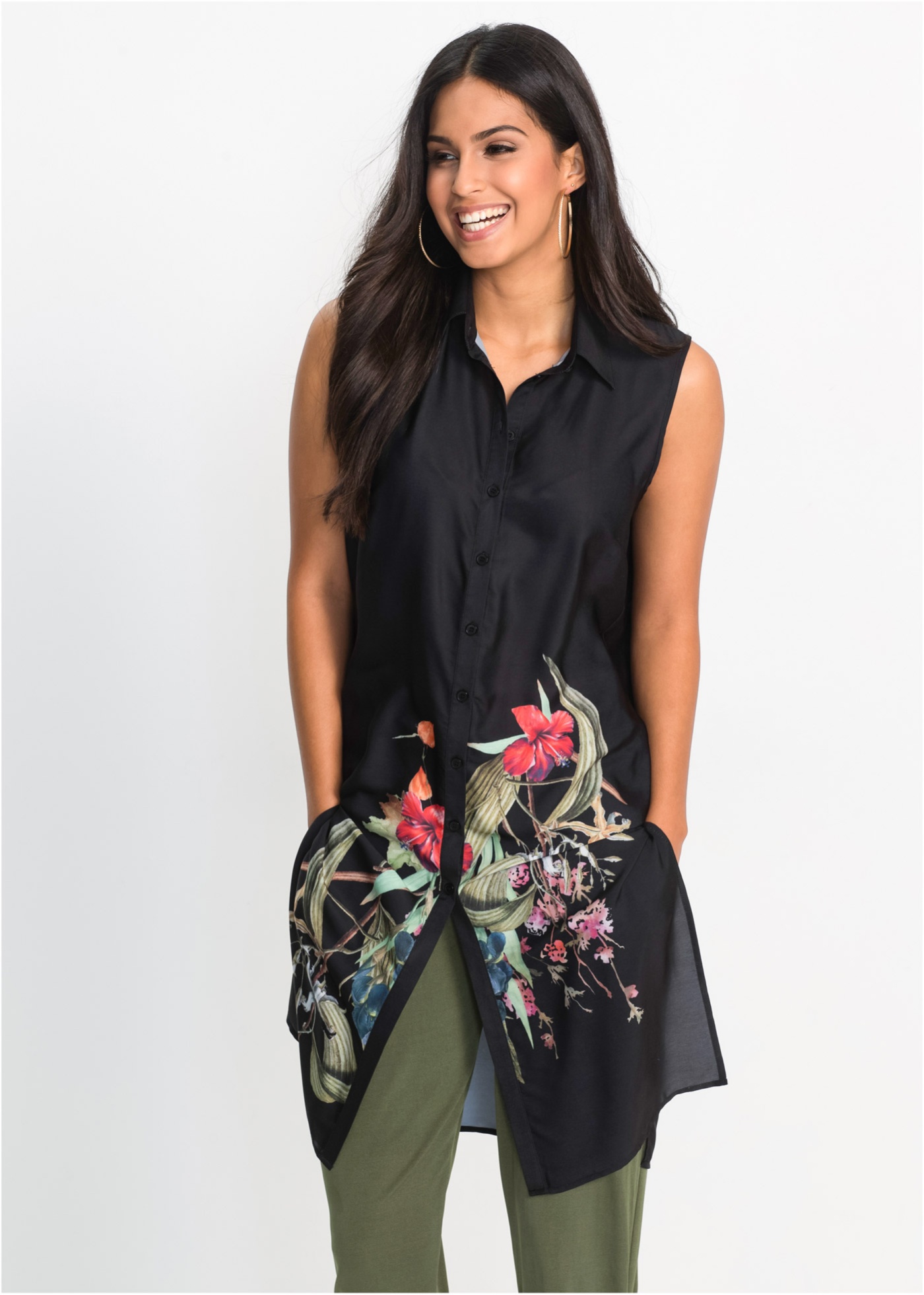 Długa bluzka ze zrównoważonej wiskozy