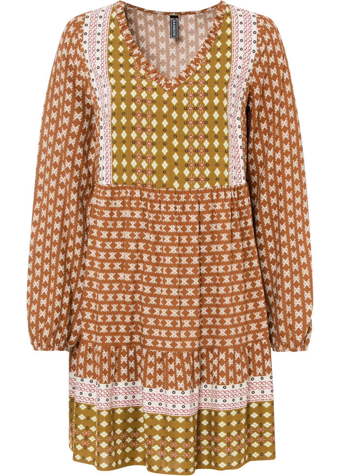 Sukienka z falban ze zrównoważonej wiskozy