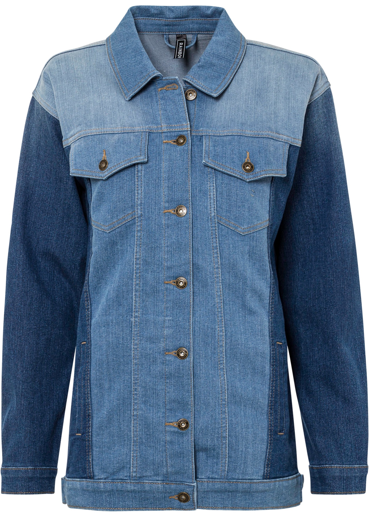 Kurtka dżinsowa oversize, kolorowa