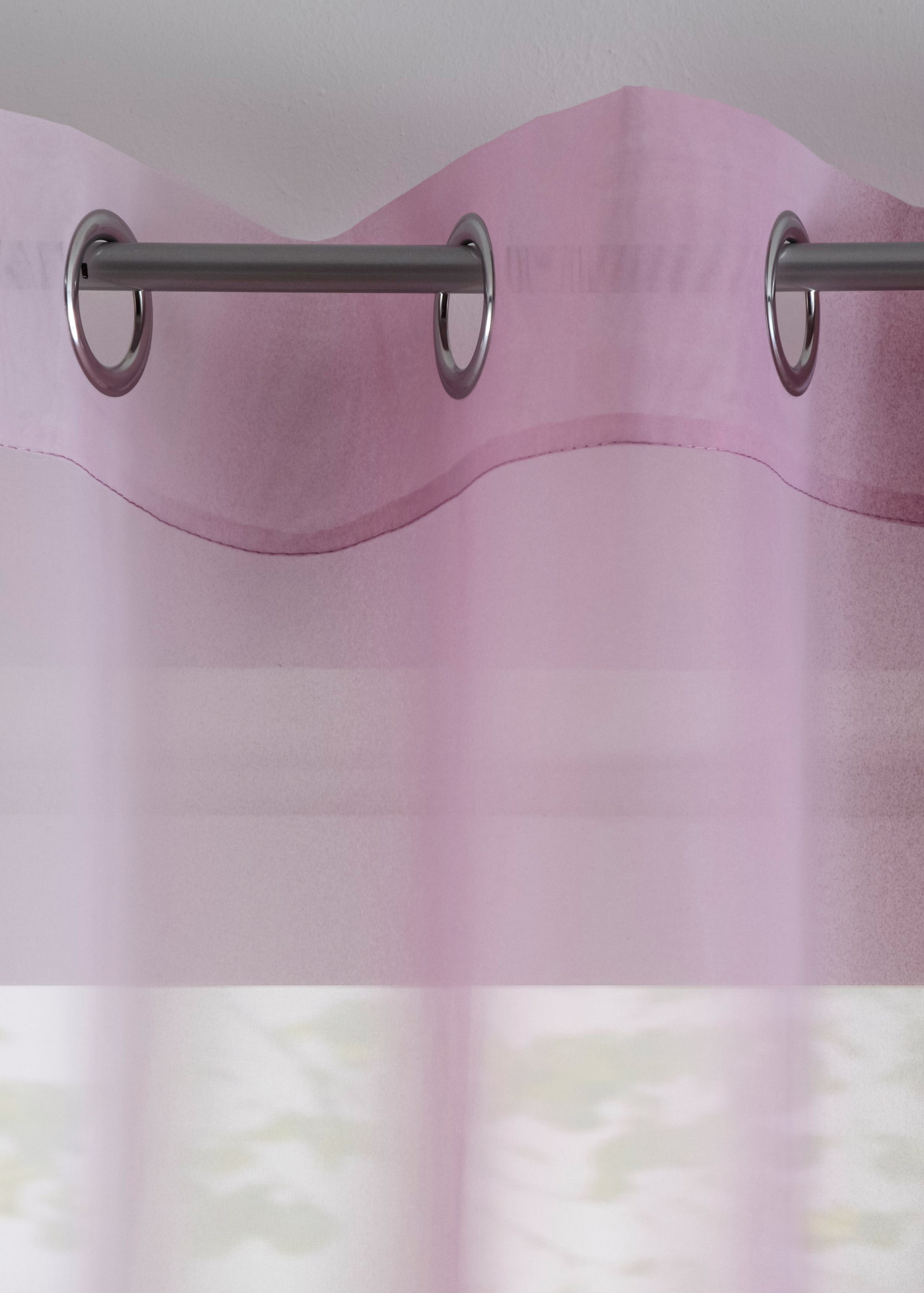 Firana z poliestru z recyklingu, w cieniowanym kolorze (2 szt.)