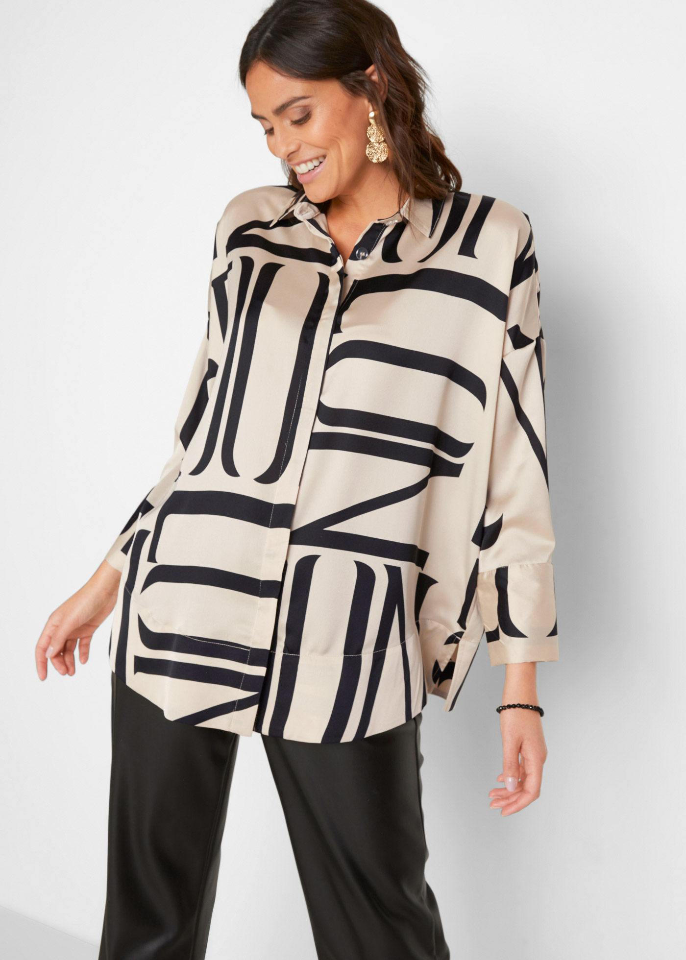 Bluzka satynowa oversize