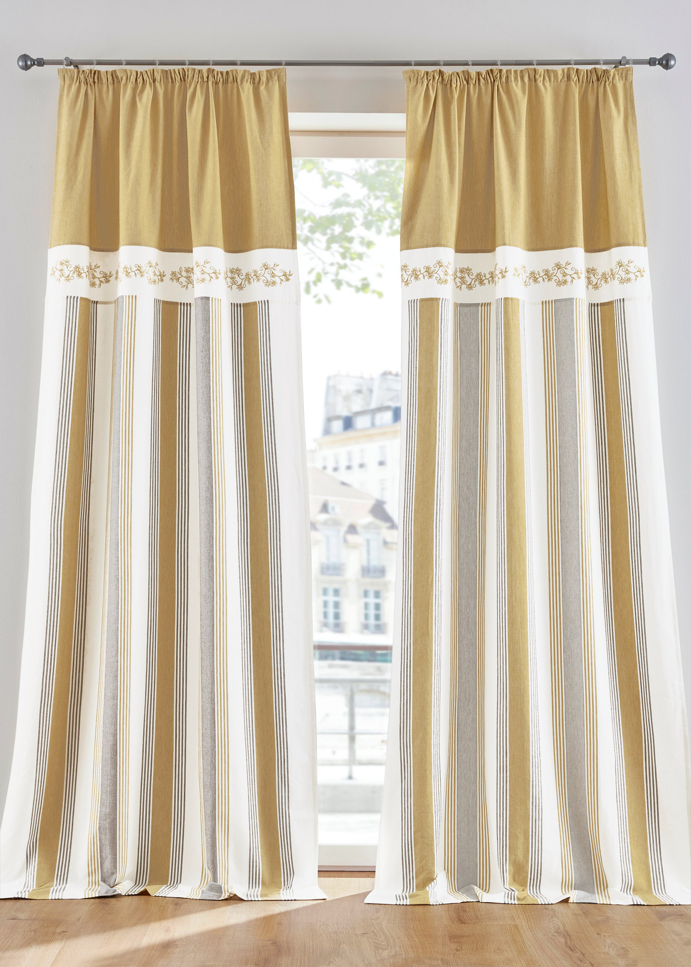 Zasłona z bawełny organicznej z nadrukiem (1 szt.)