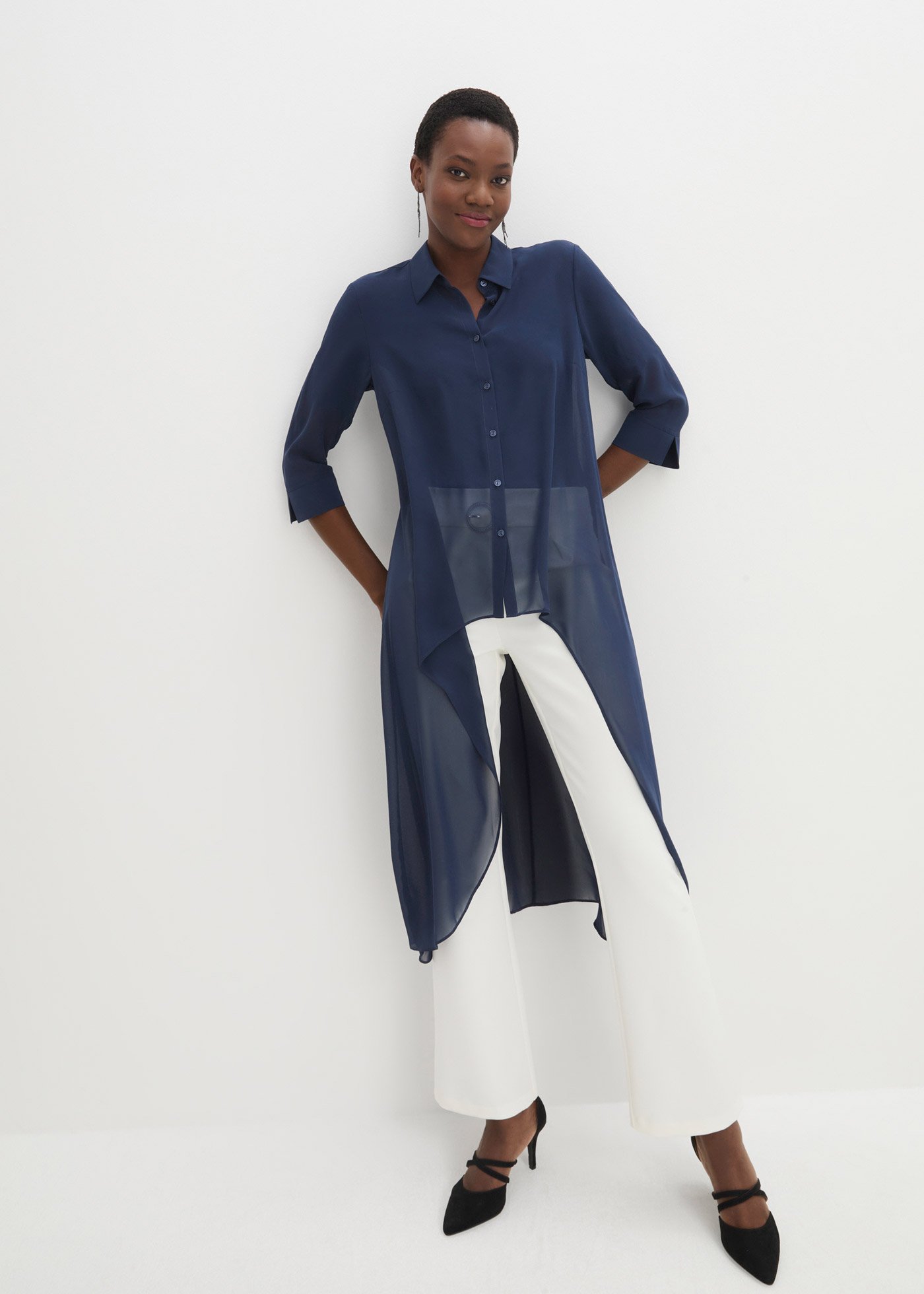 Bluzka szyfonowa z falbanami