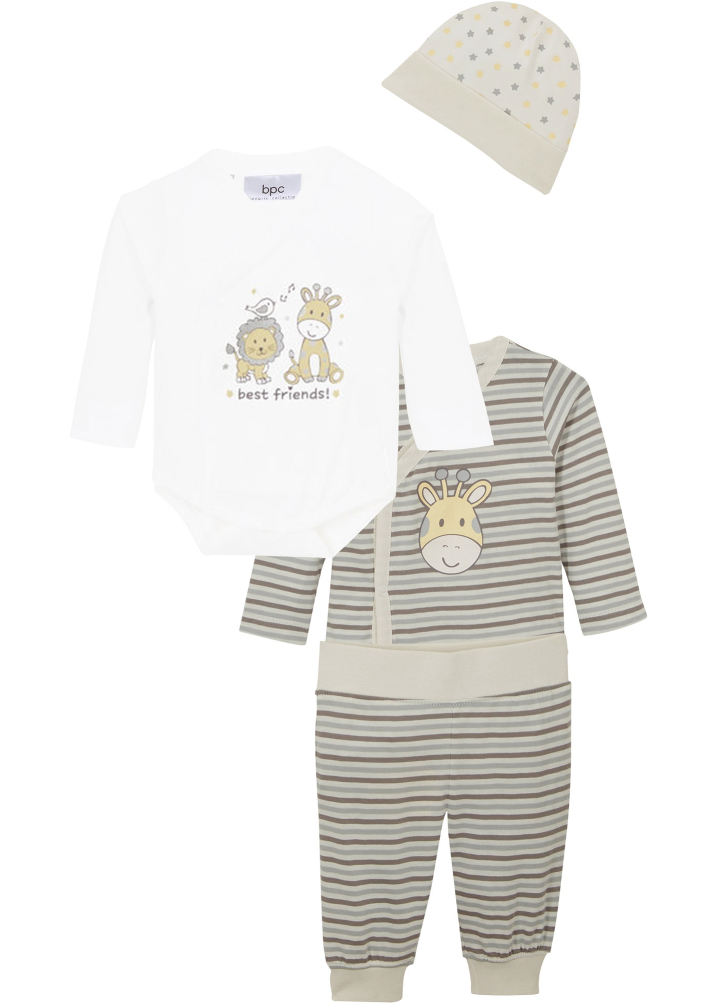 Komplet dla noworodka (4 części), bawełna organiczna