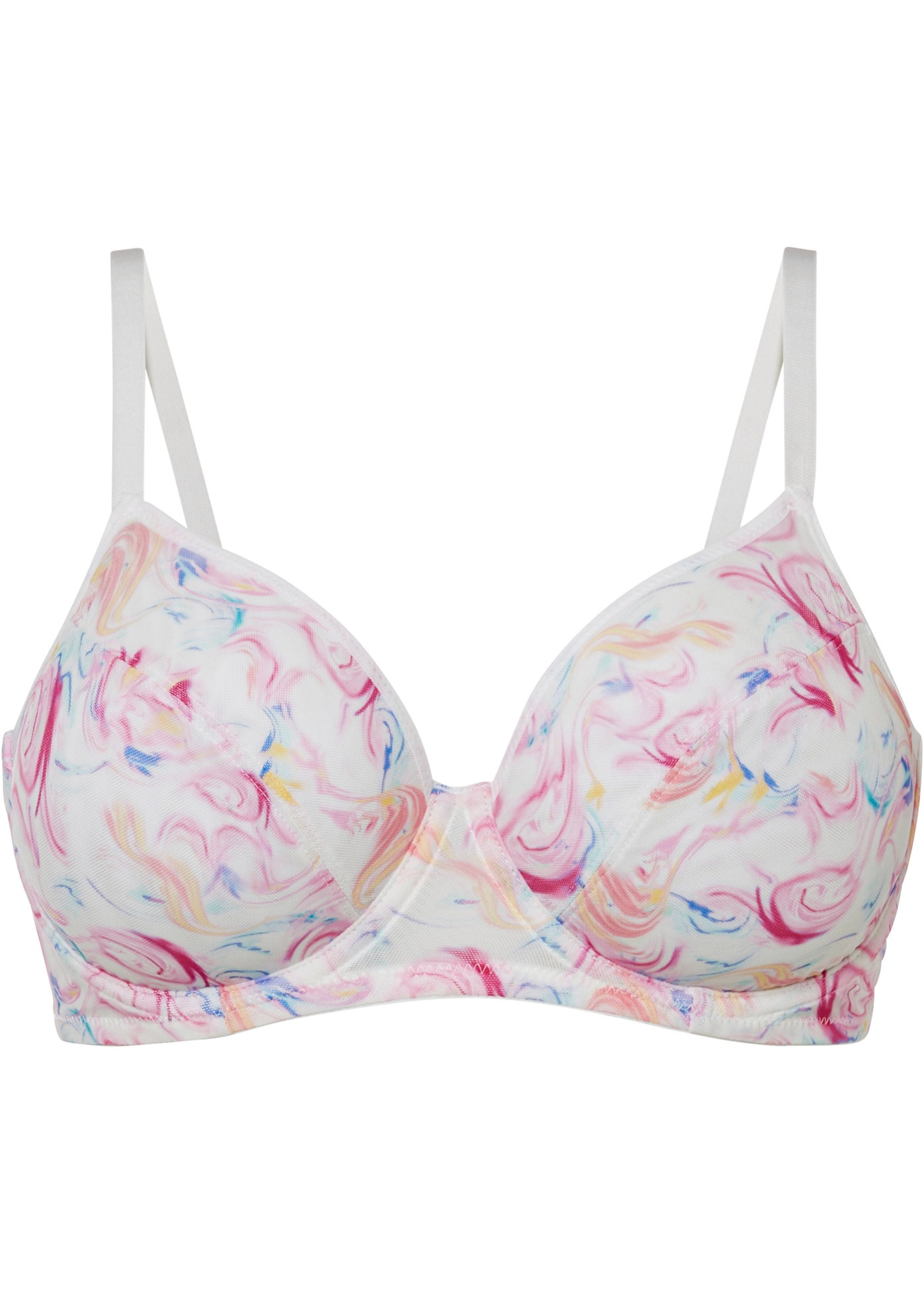 Biustonosz na fiszbinach, z siatkowego materiału