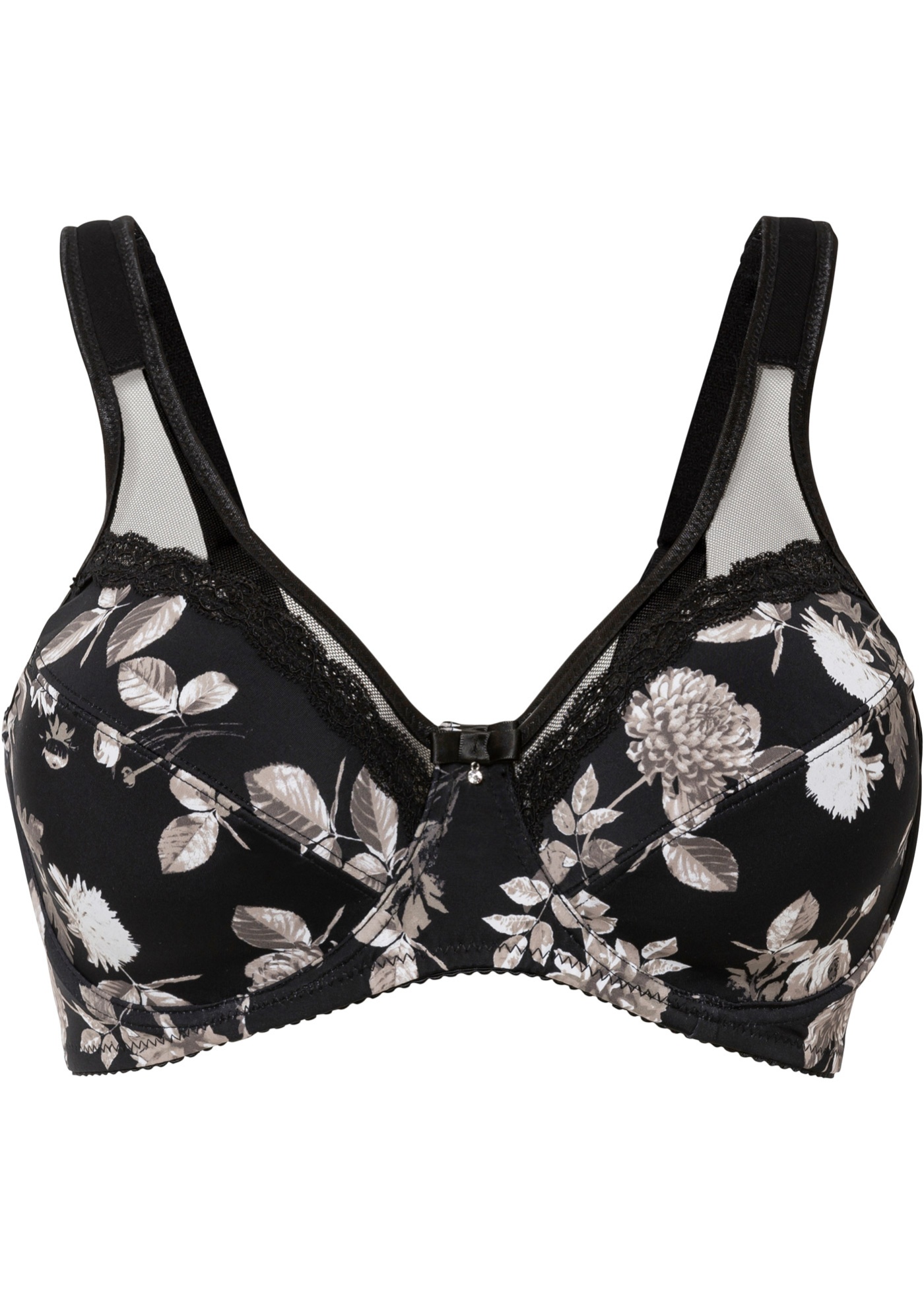 Biustonosz minimizer na fiszbinach, z materiału z recyklingu