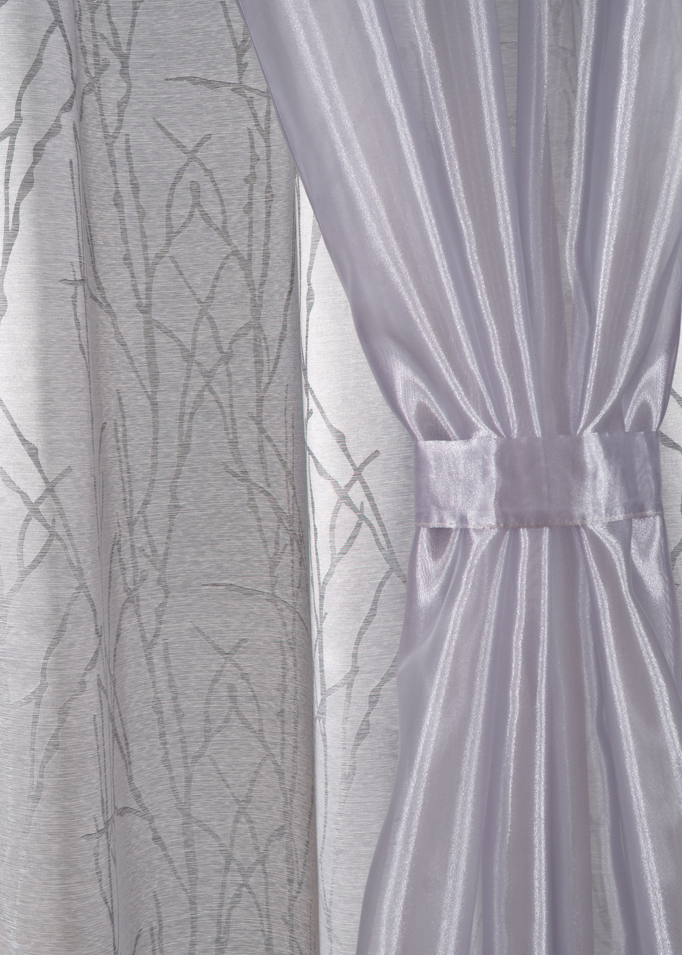 Firana dwuwarstwowa z pasem do upinania (1 szt.)