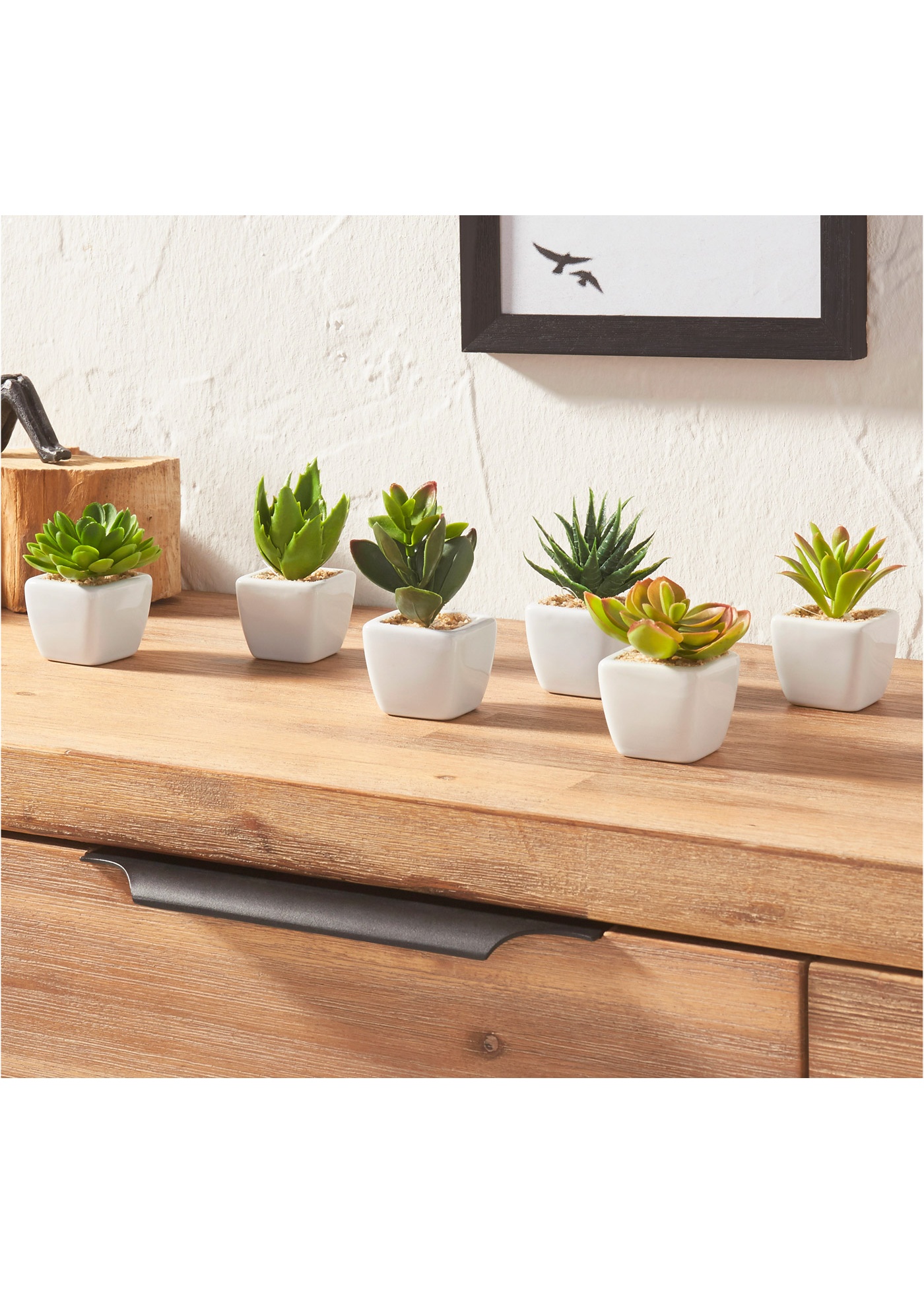 Sztuczne kwiaty sukulenty (6 szt.)