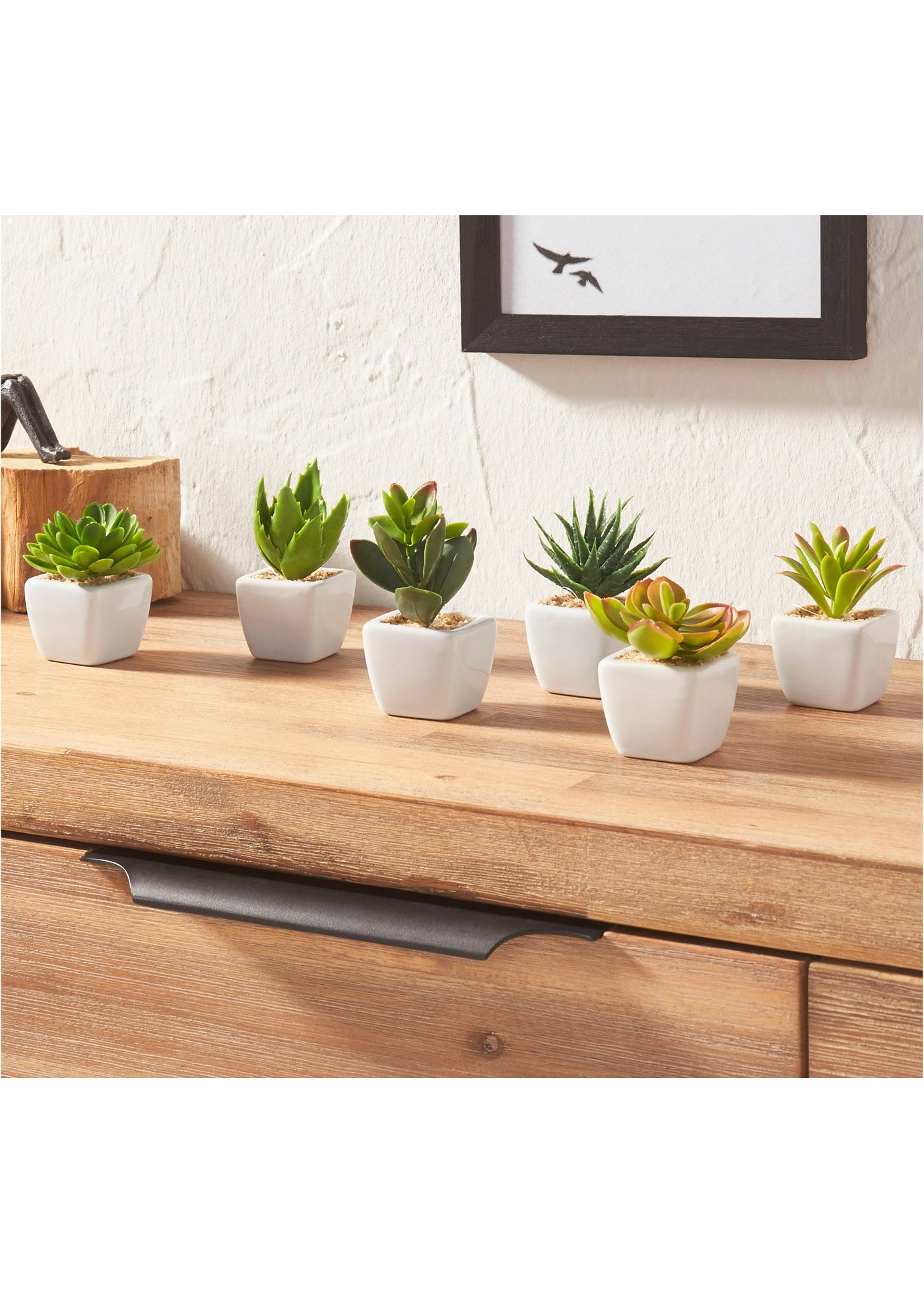 Sztuczne kwiaty sukulenty (6 szt.)