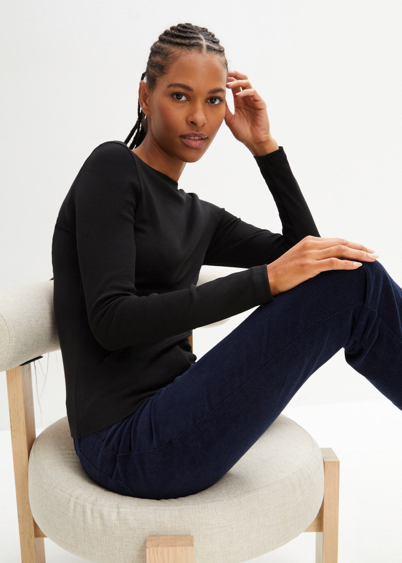 Bluzka z długim rękawem z czystej bawełny organicznej