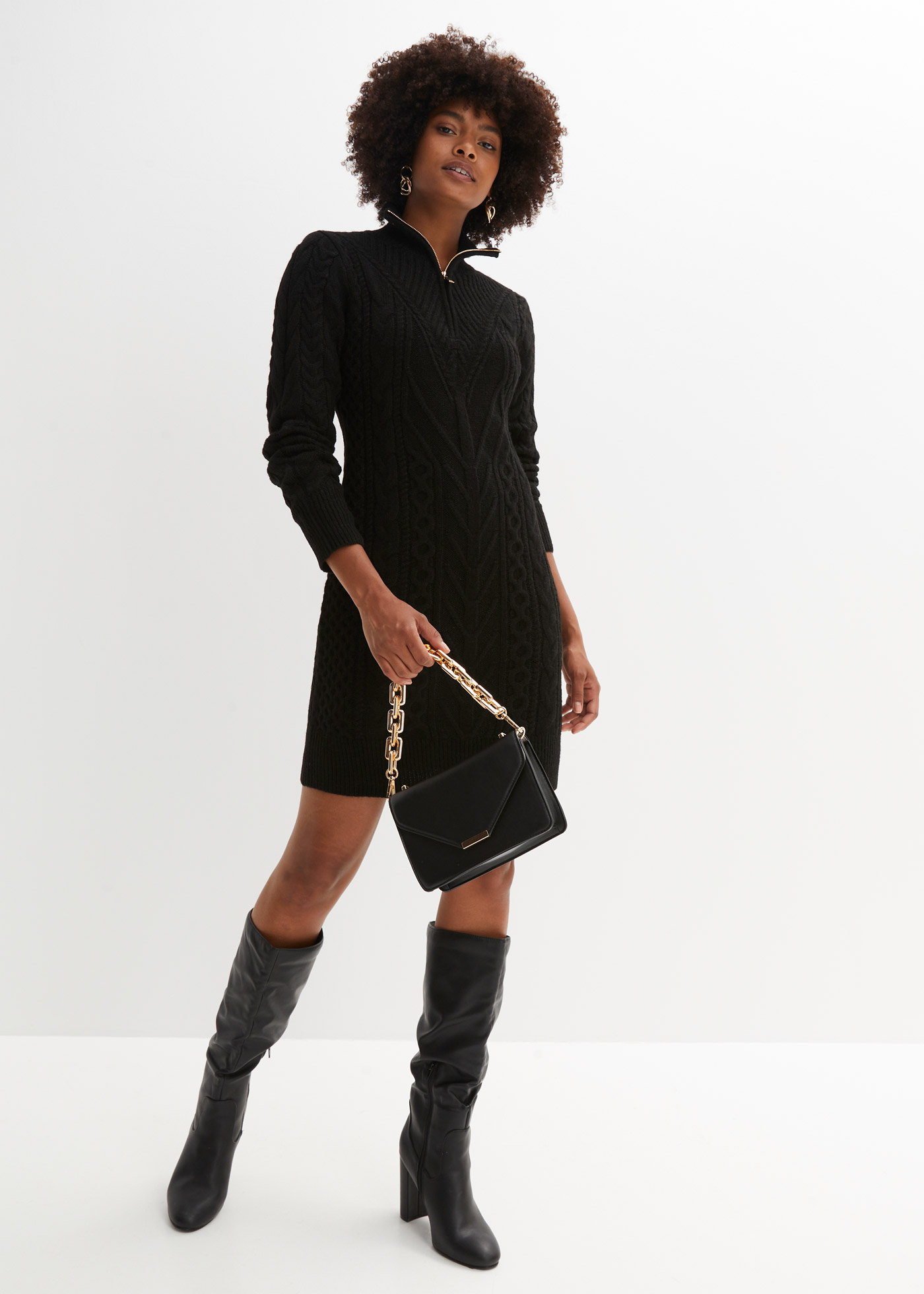 Sukienka dzianinowa z zamkiem