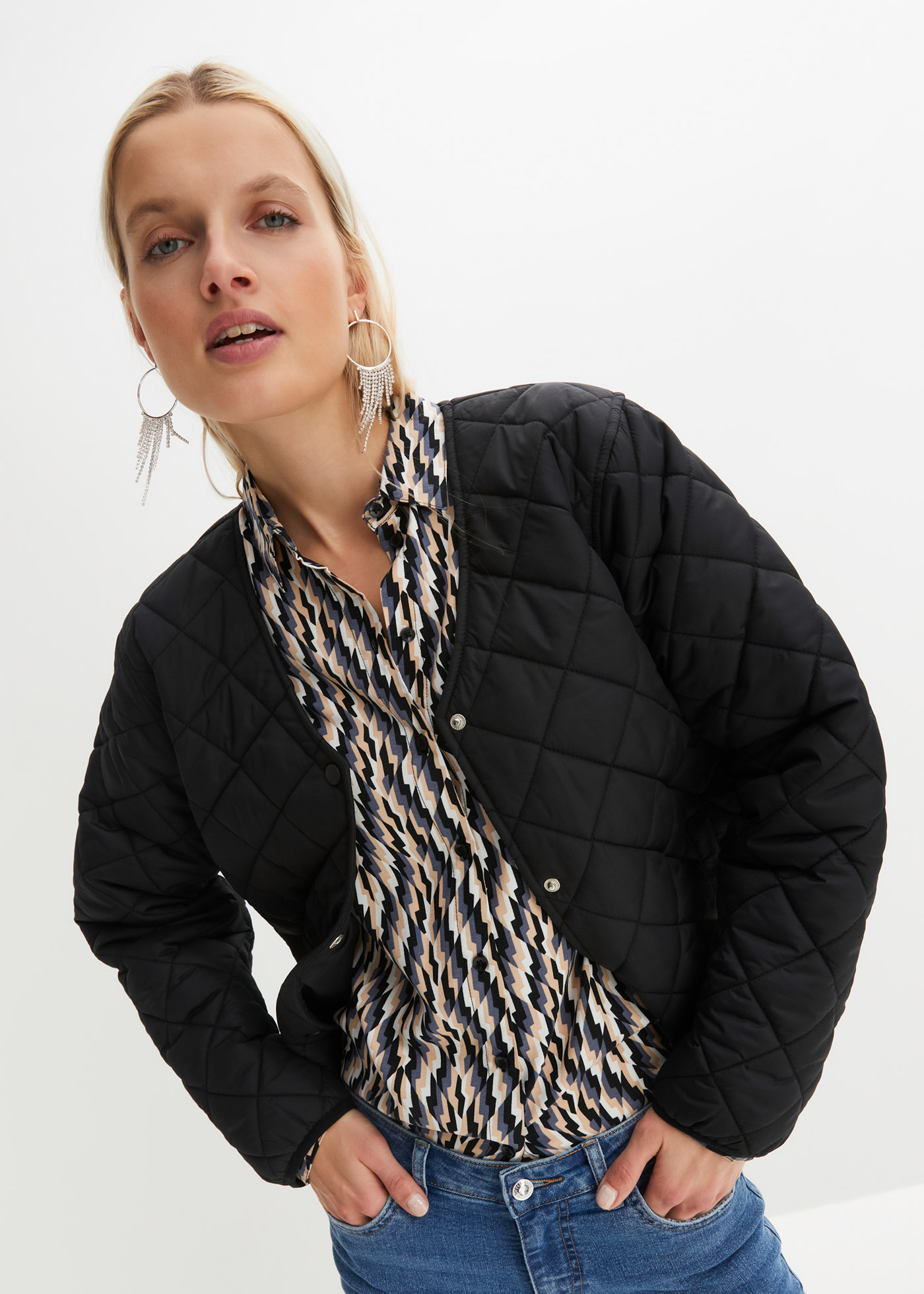 Kurtka pikowana z poliestru z recyklingu