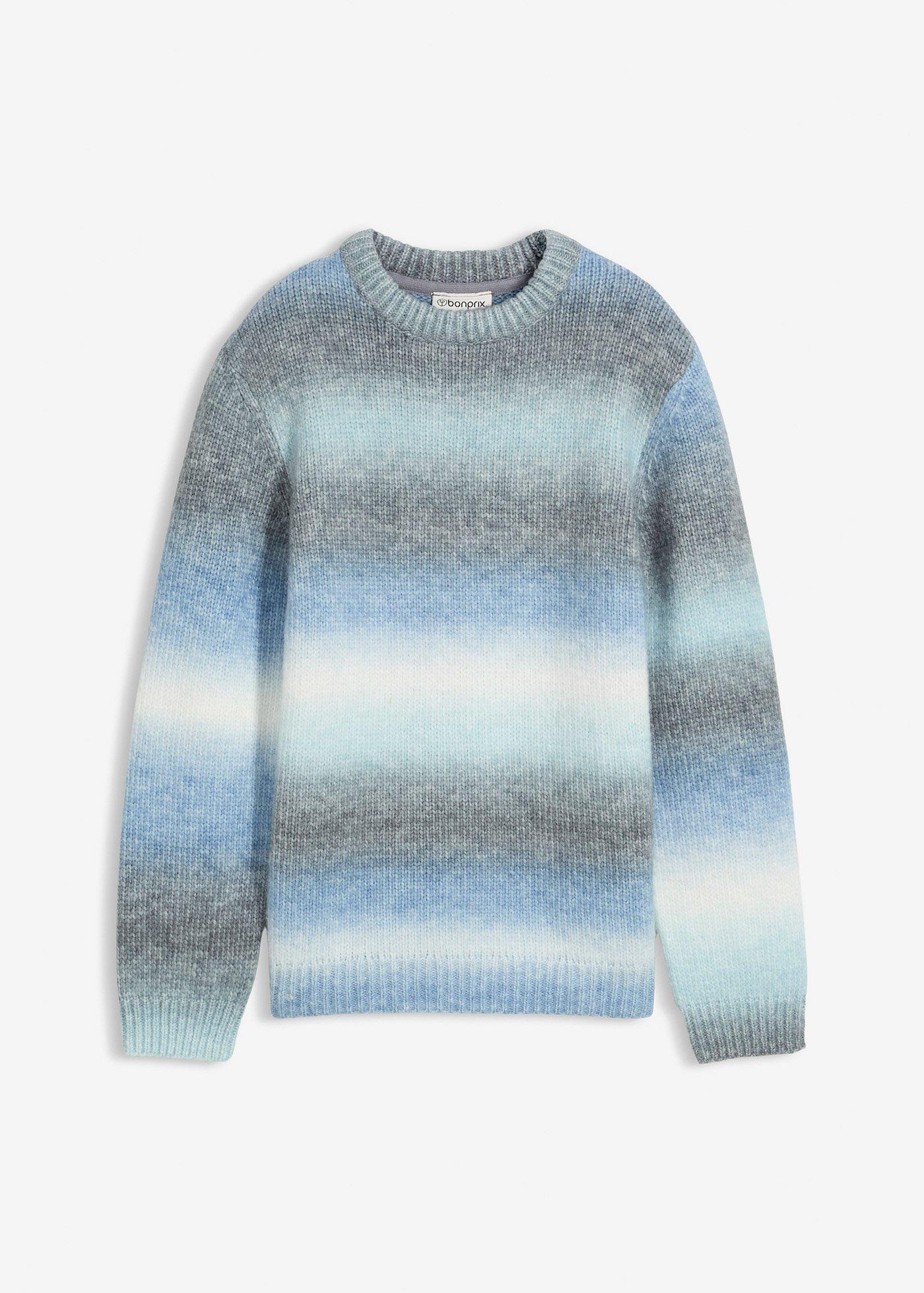 Gruby sweter z efektem ombre