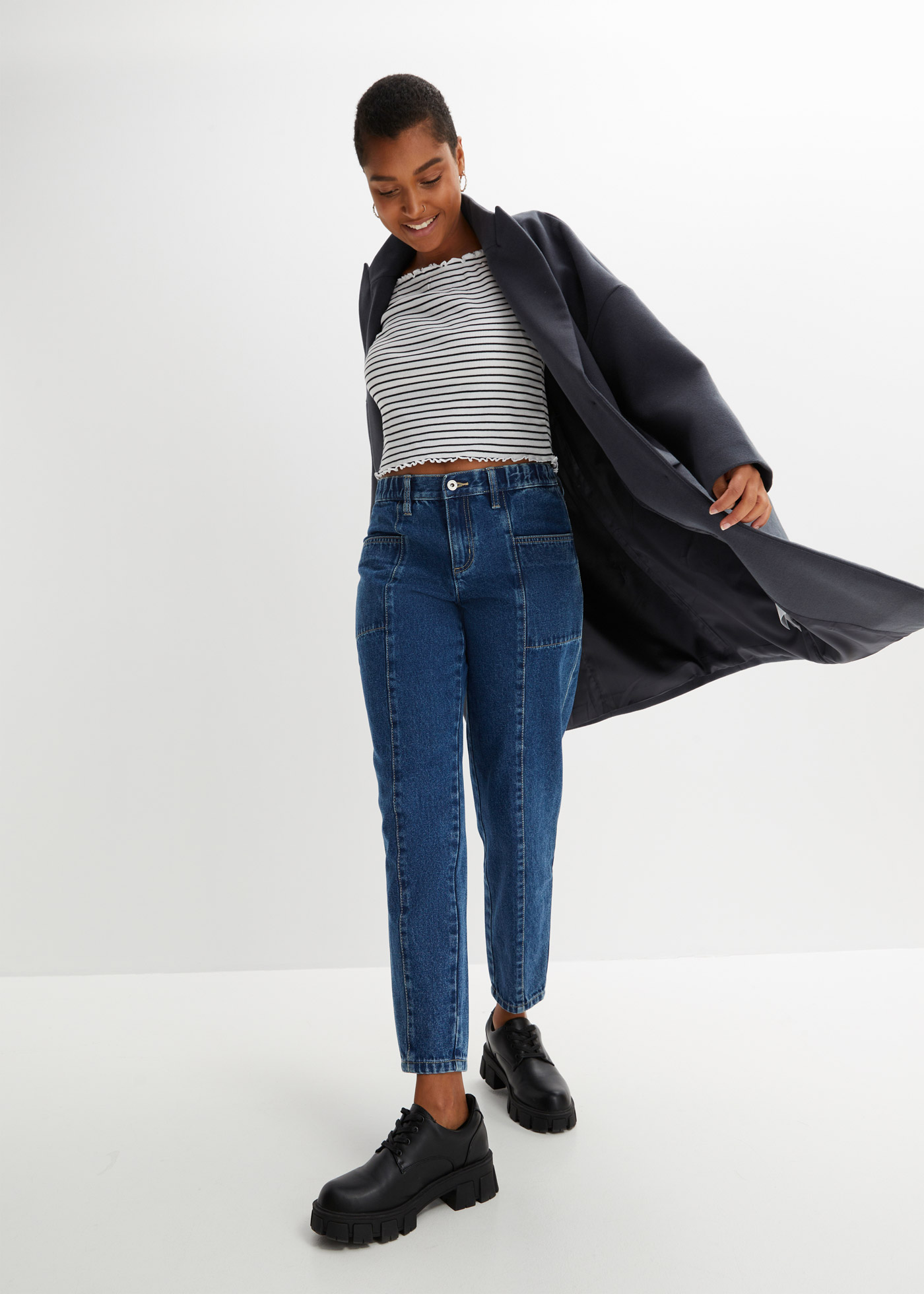 Dżinsy Barrel z czystej bawełny