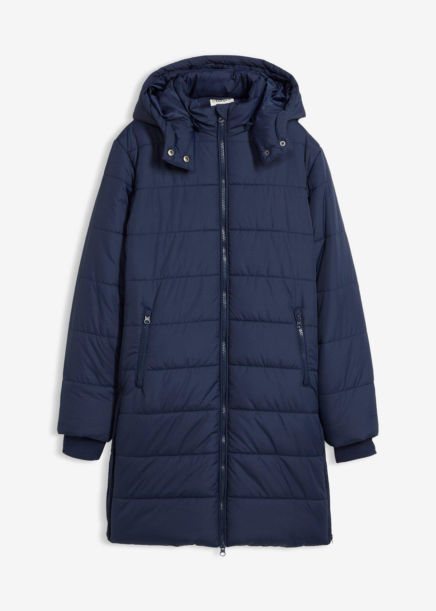 Płaszcz pikowany z odpinanym kapturem