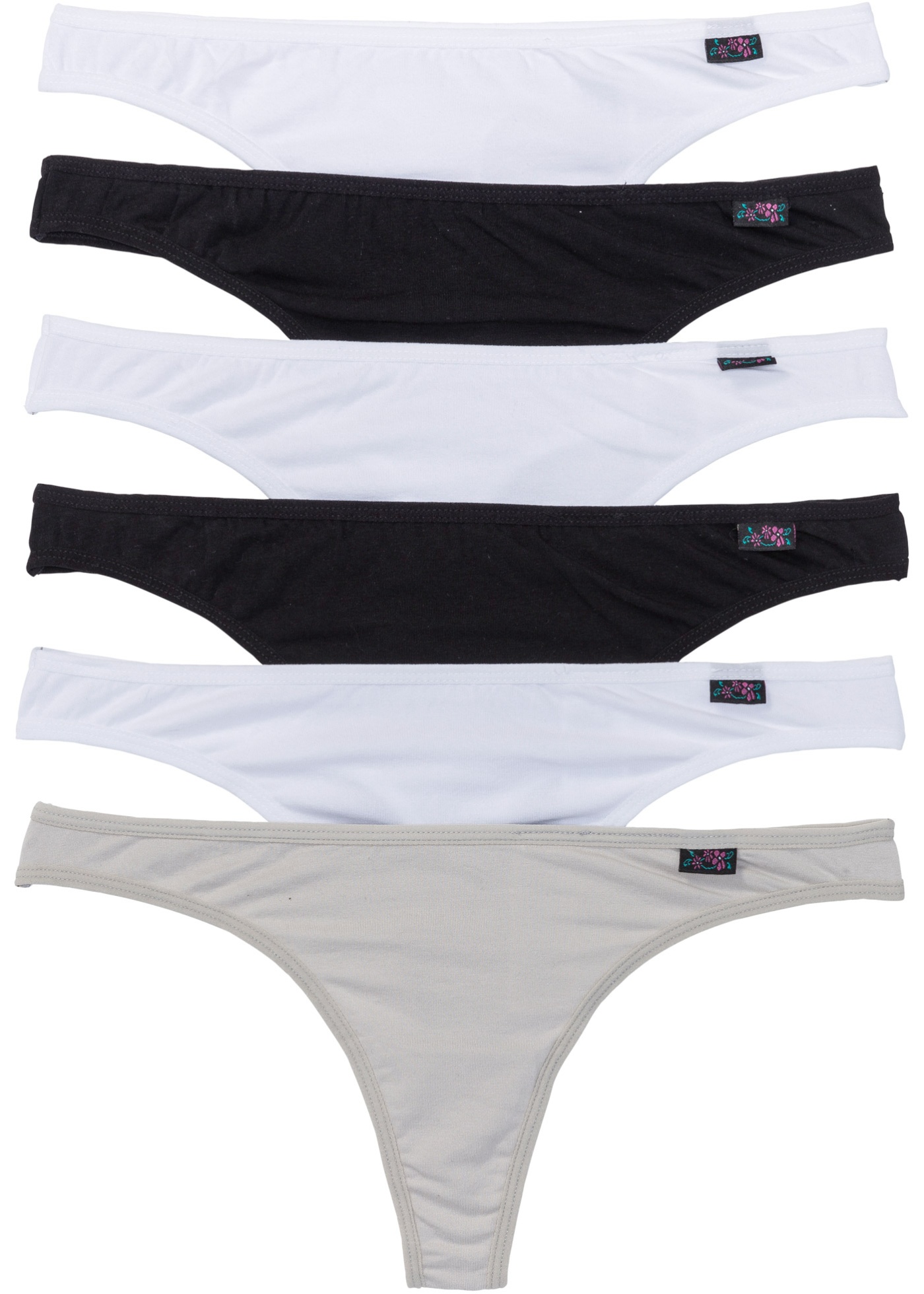 Stringi z bawełny organicznej, 6 par