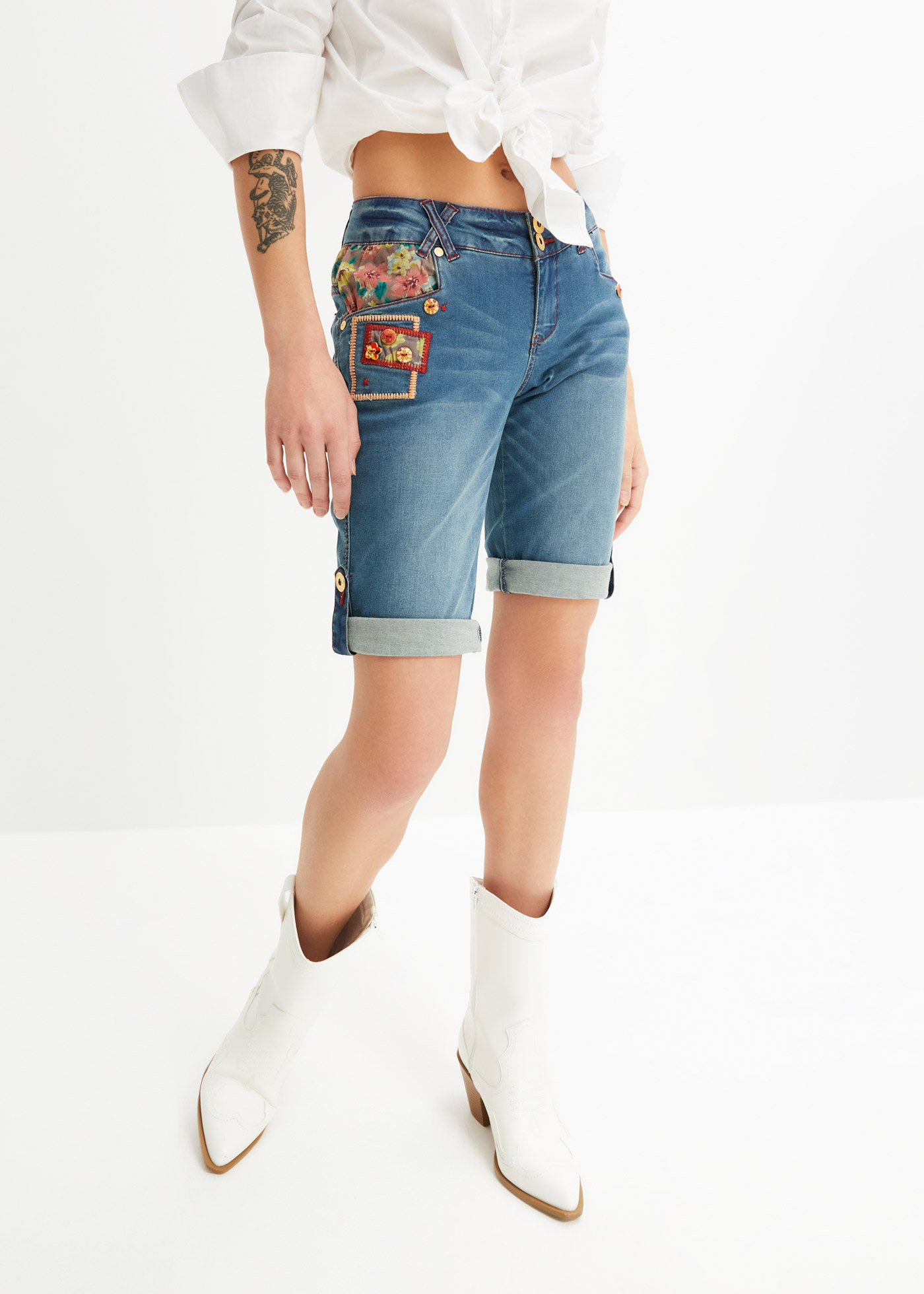 Szorty dżinsowe, mid waist