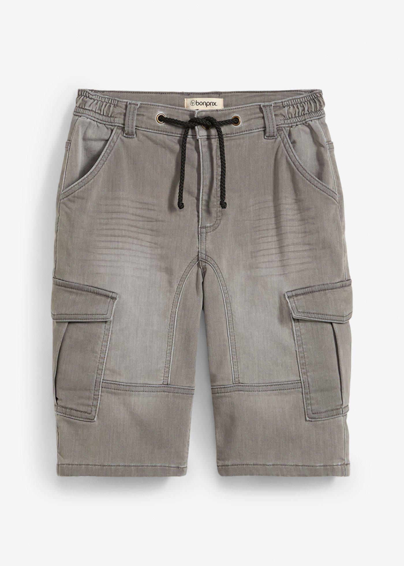 Bermudy dżinsowe dresowe, Regular Fit