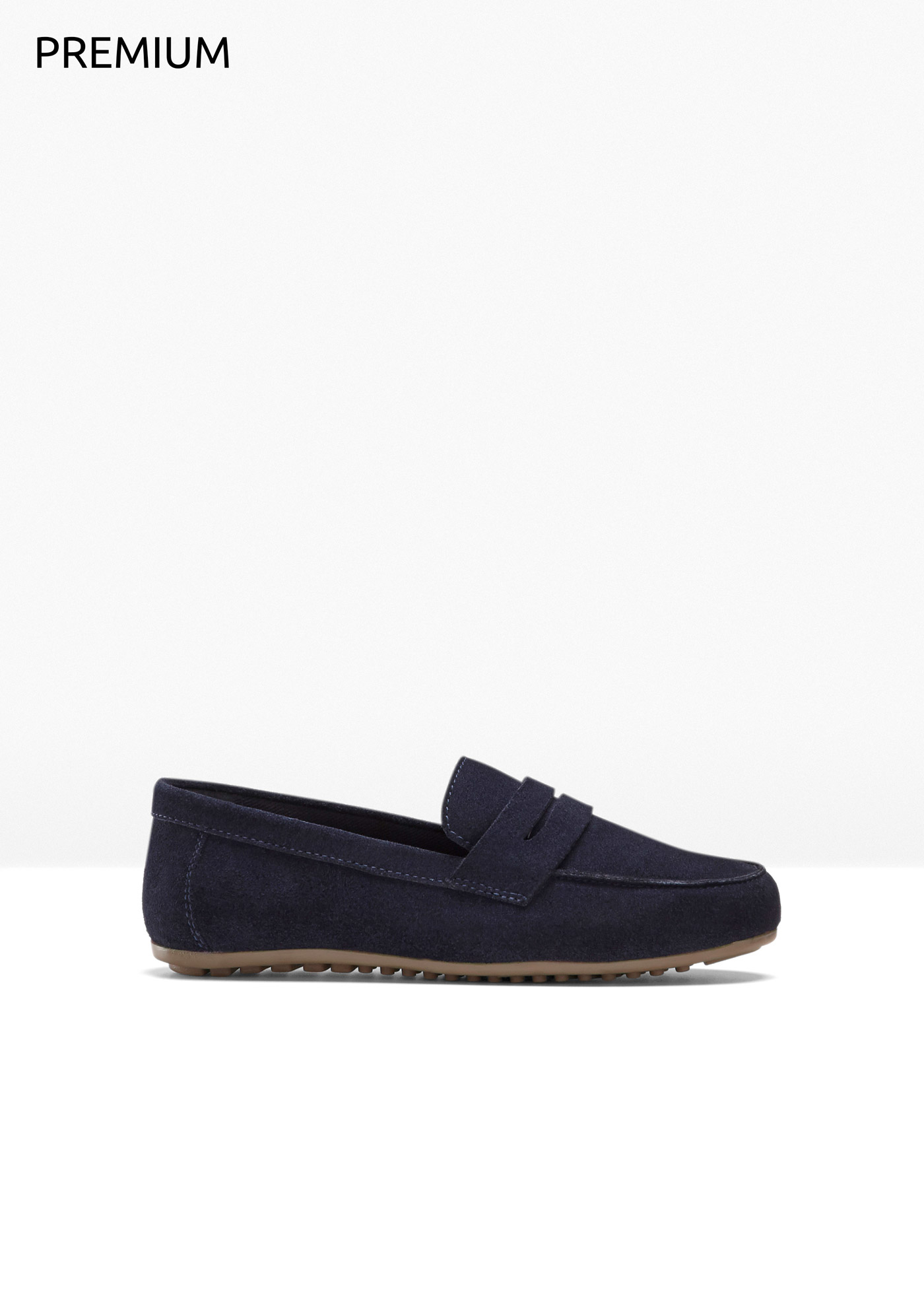 Loafersy ze skóry welurowej