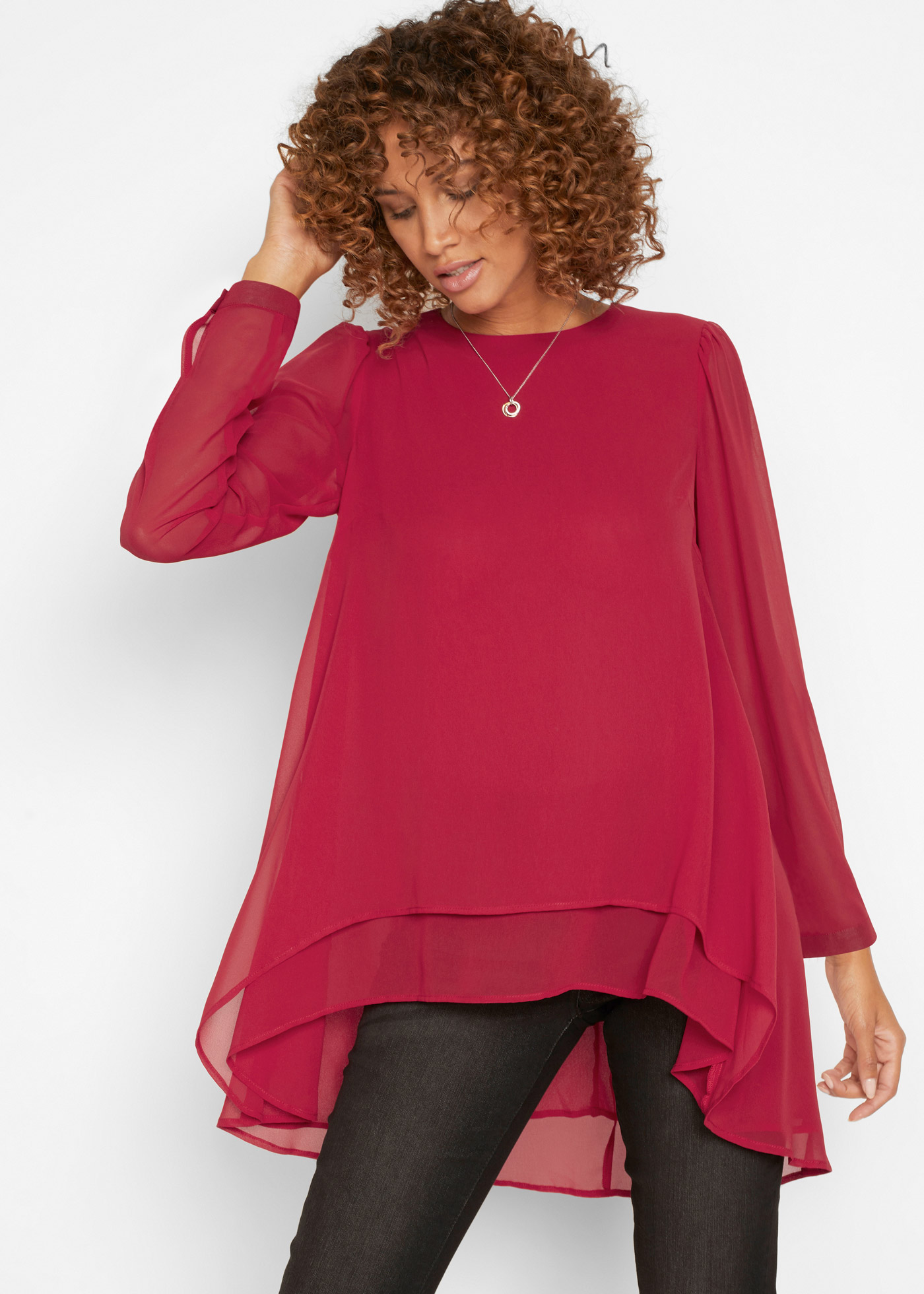 Długa tunika z dłuższym tyłem