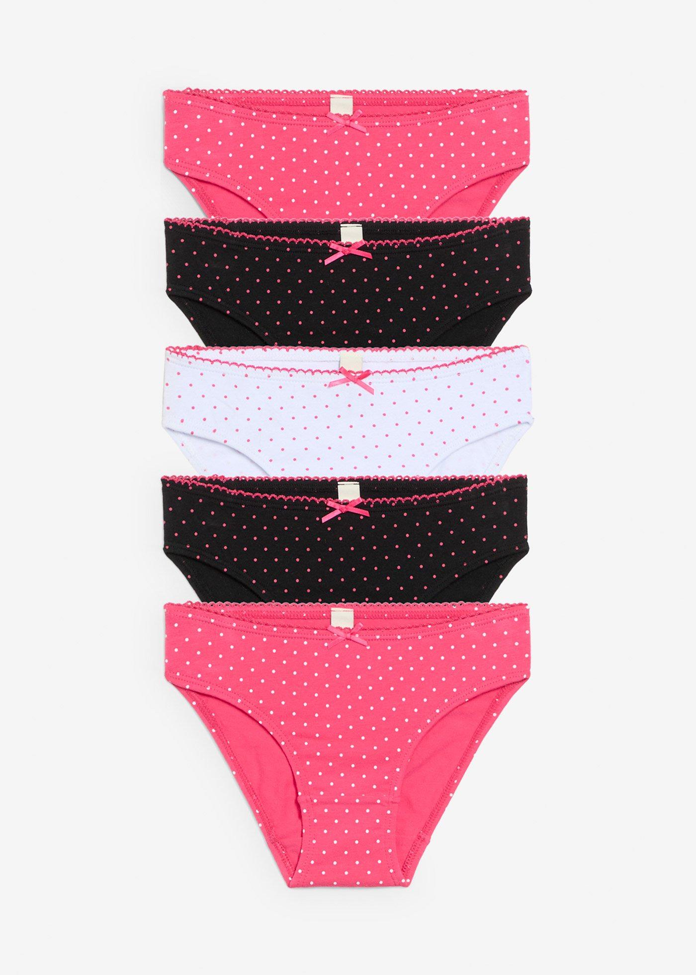 Figi z miękką bawełną z satynową kokardką (5 par)