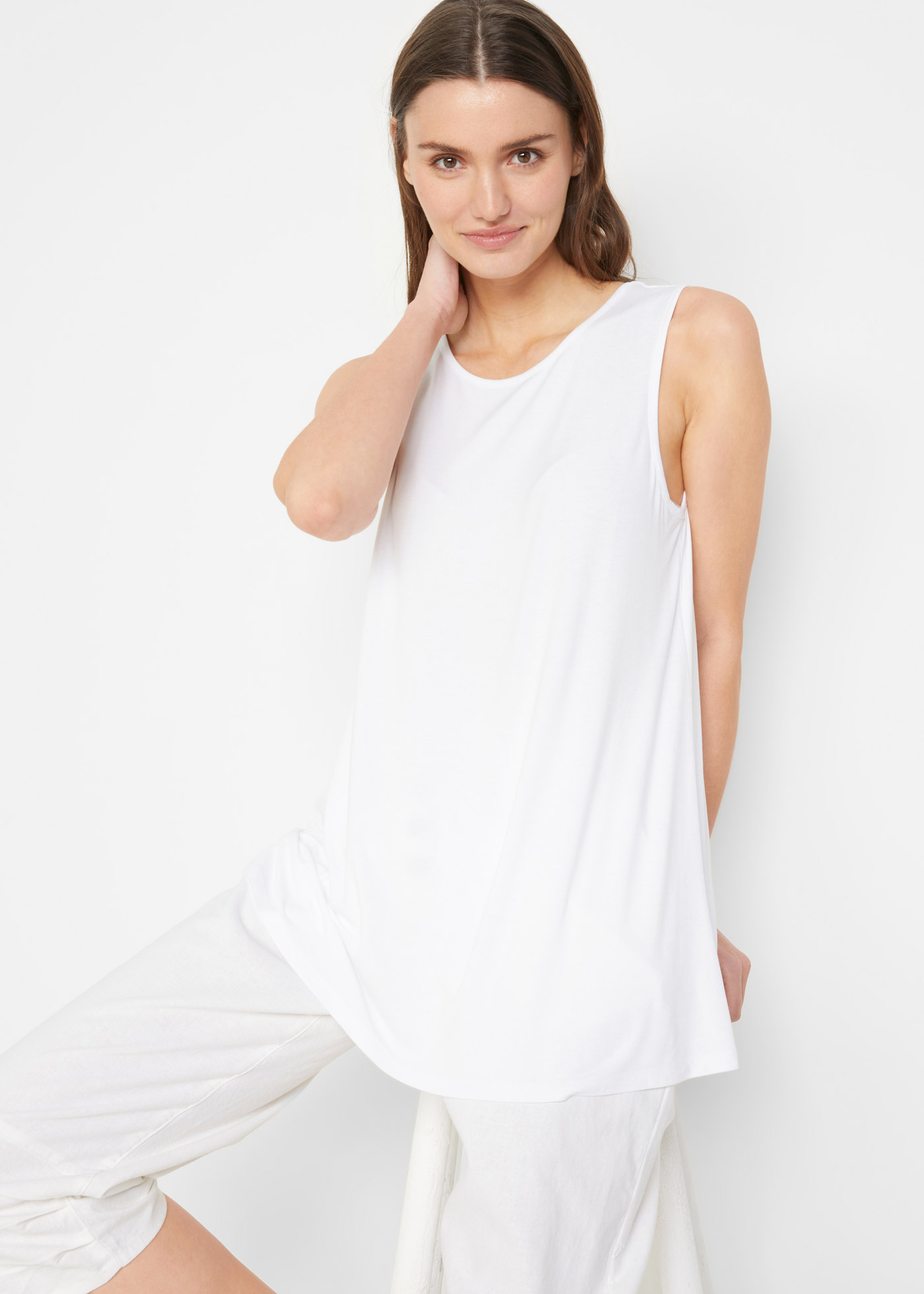 Długi top z miękkiej wiskozy (2 szt.)