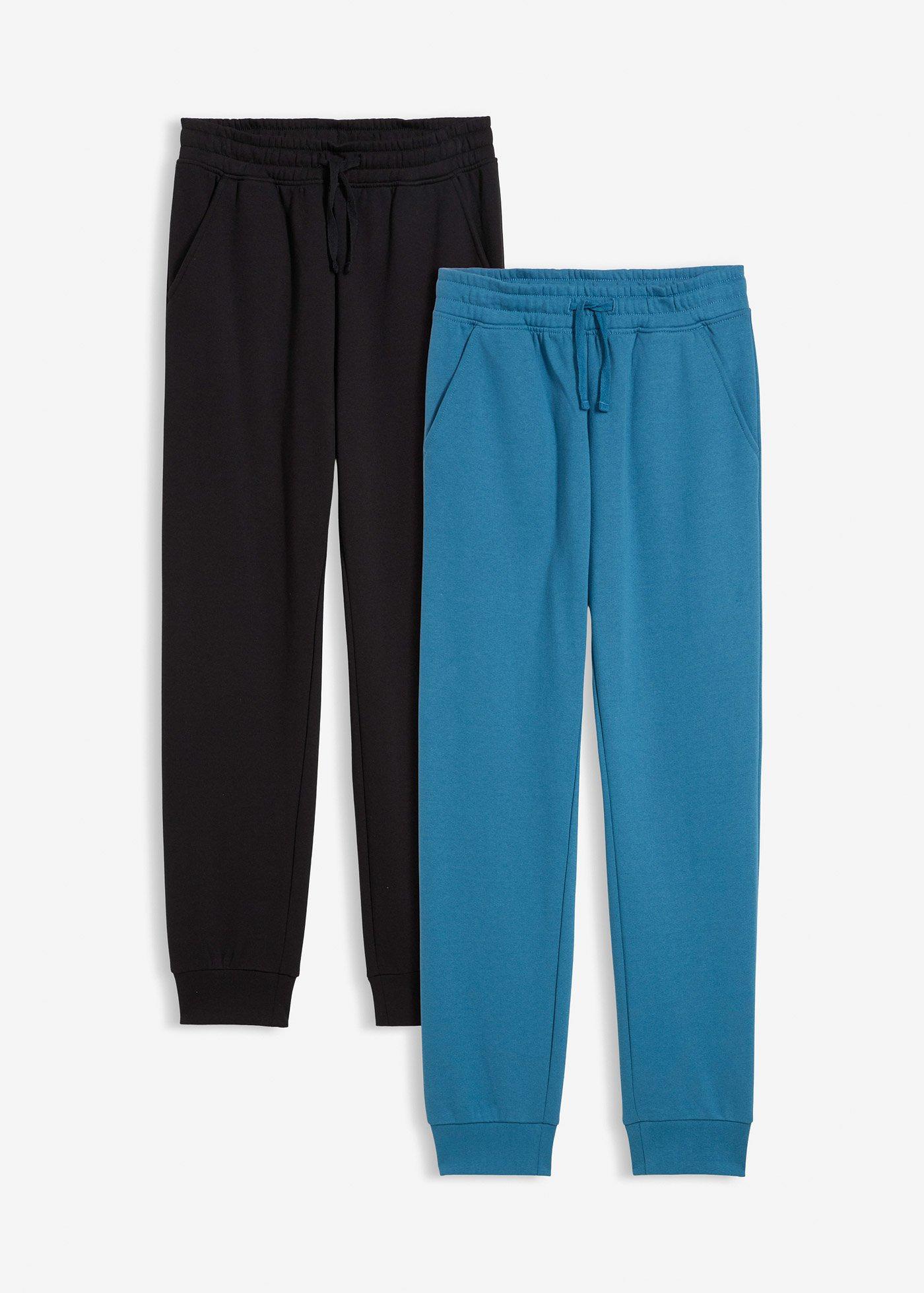 Spodnie dresowe z miękkiej mieszanki bawełny (2 szt.)
