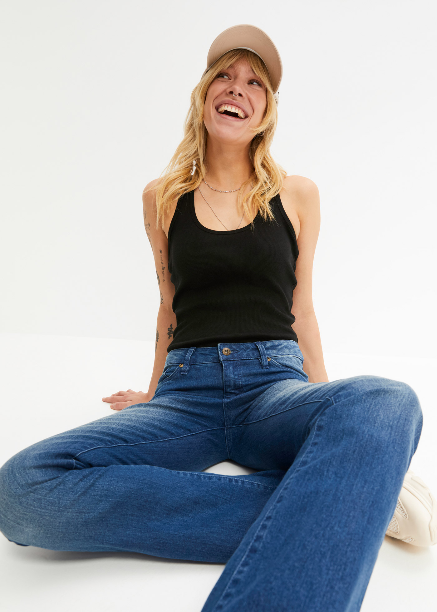 Top w prążek z czystej bawełny organicznej (2 szt. w opak.)